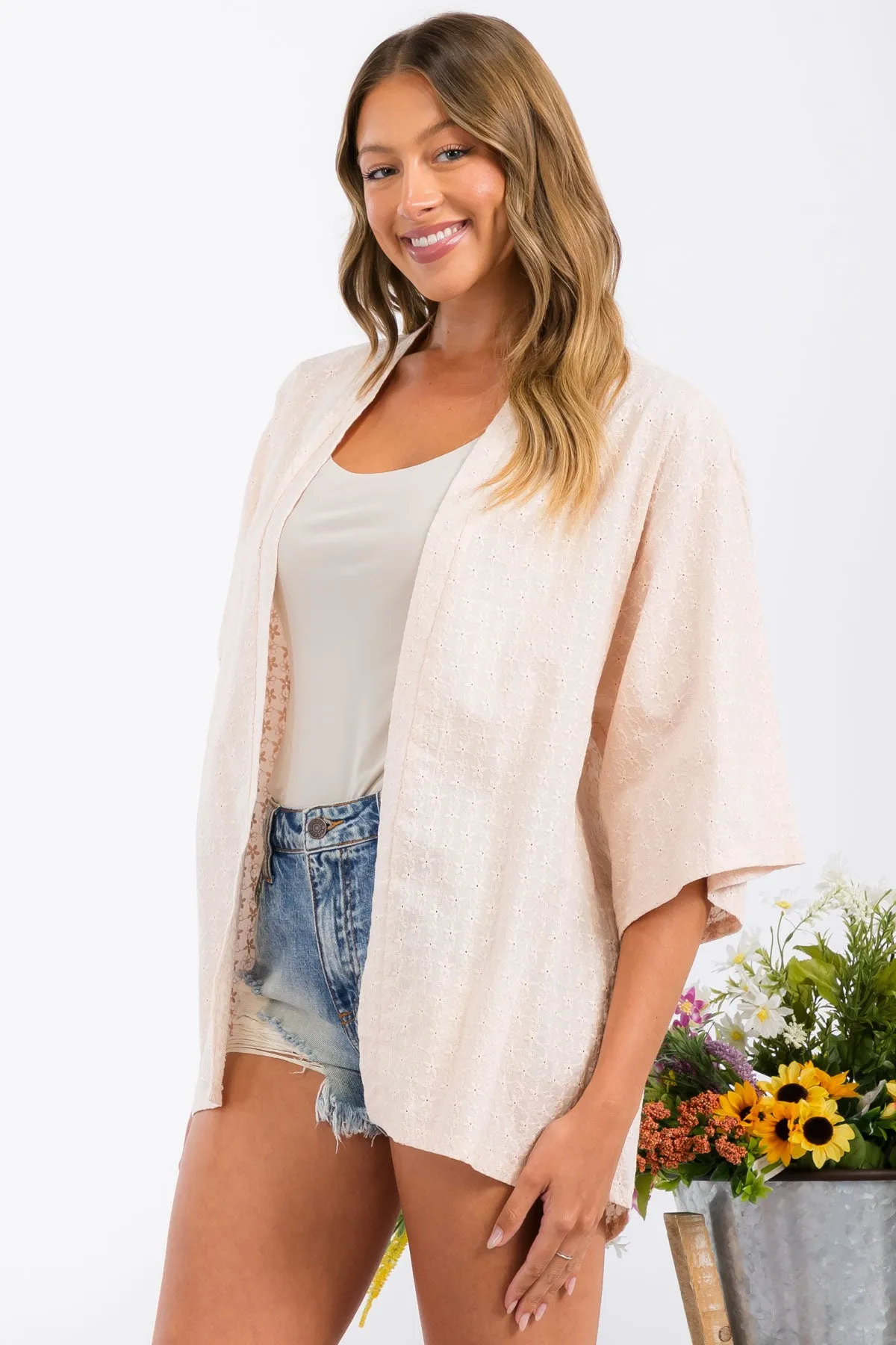 LACE KIMONO CASUAL CARDIGAN