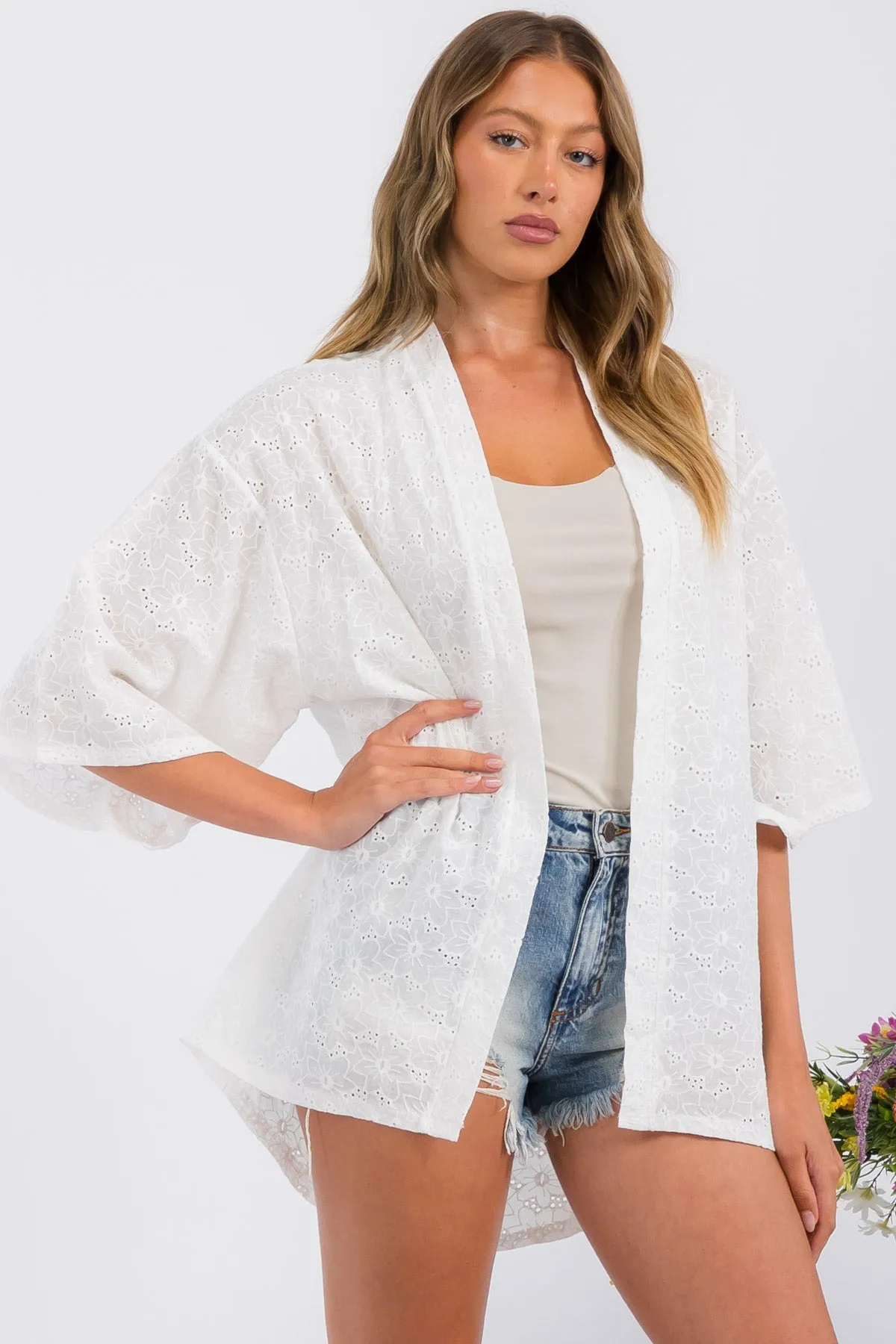 LACE KIMONO CASUAL CARDIGAN