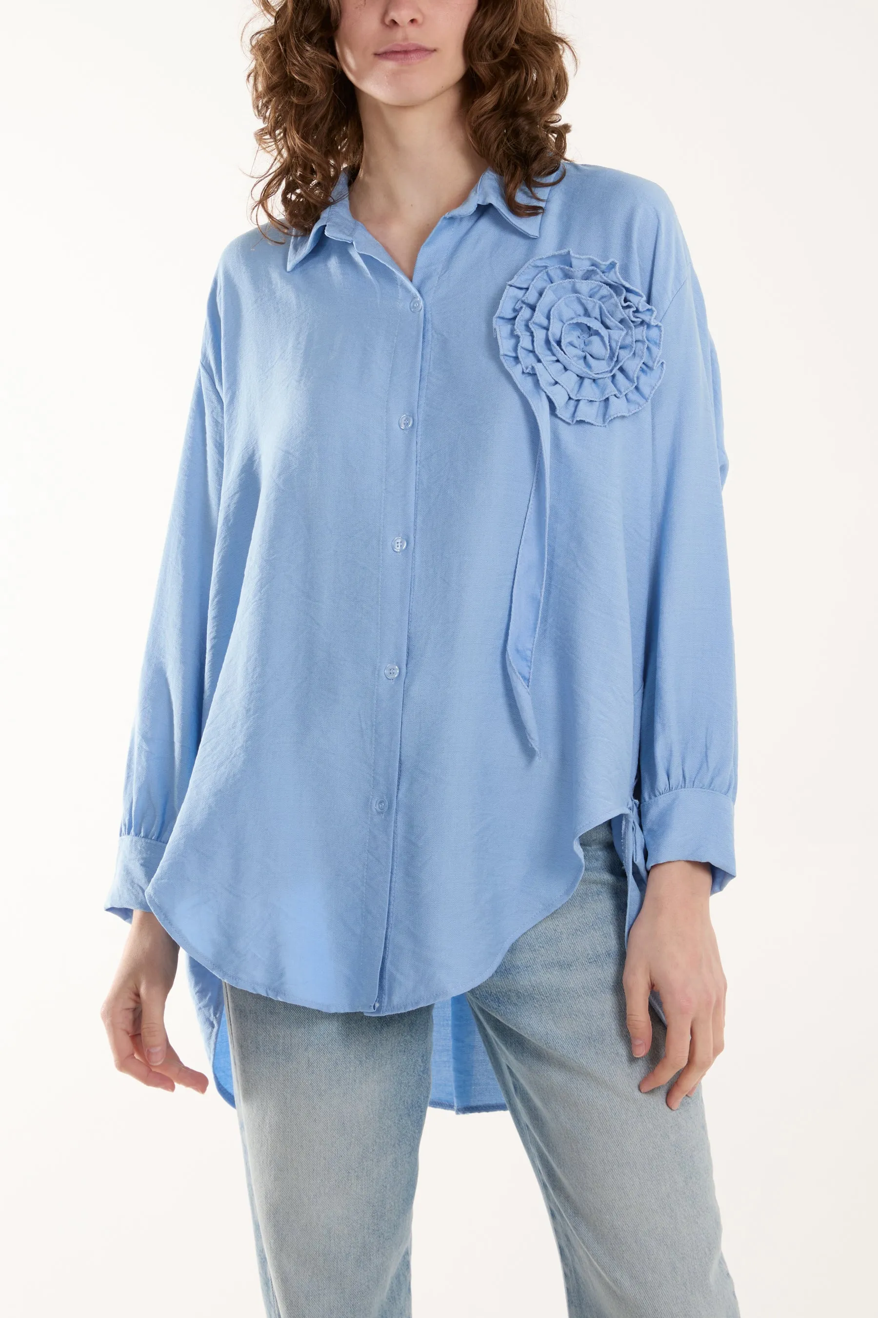 Large Ruffle Flower Shirt