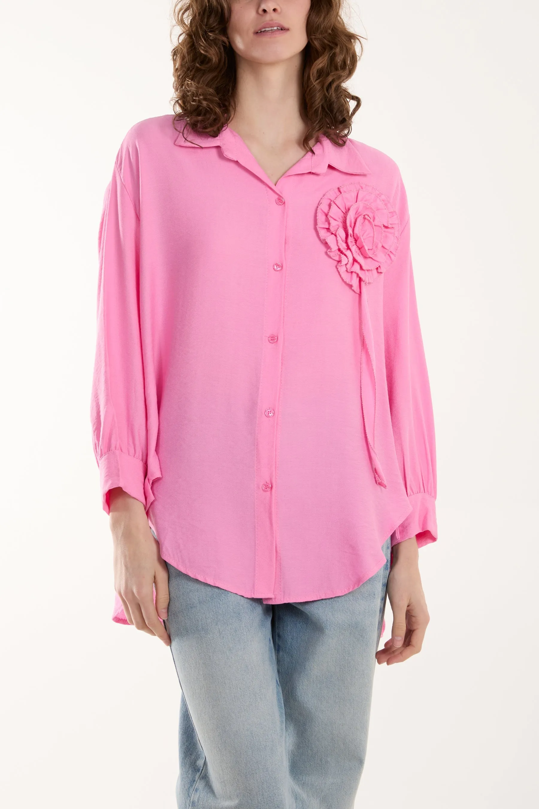 Large Ruffle Flower Shirt