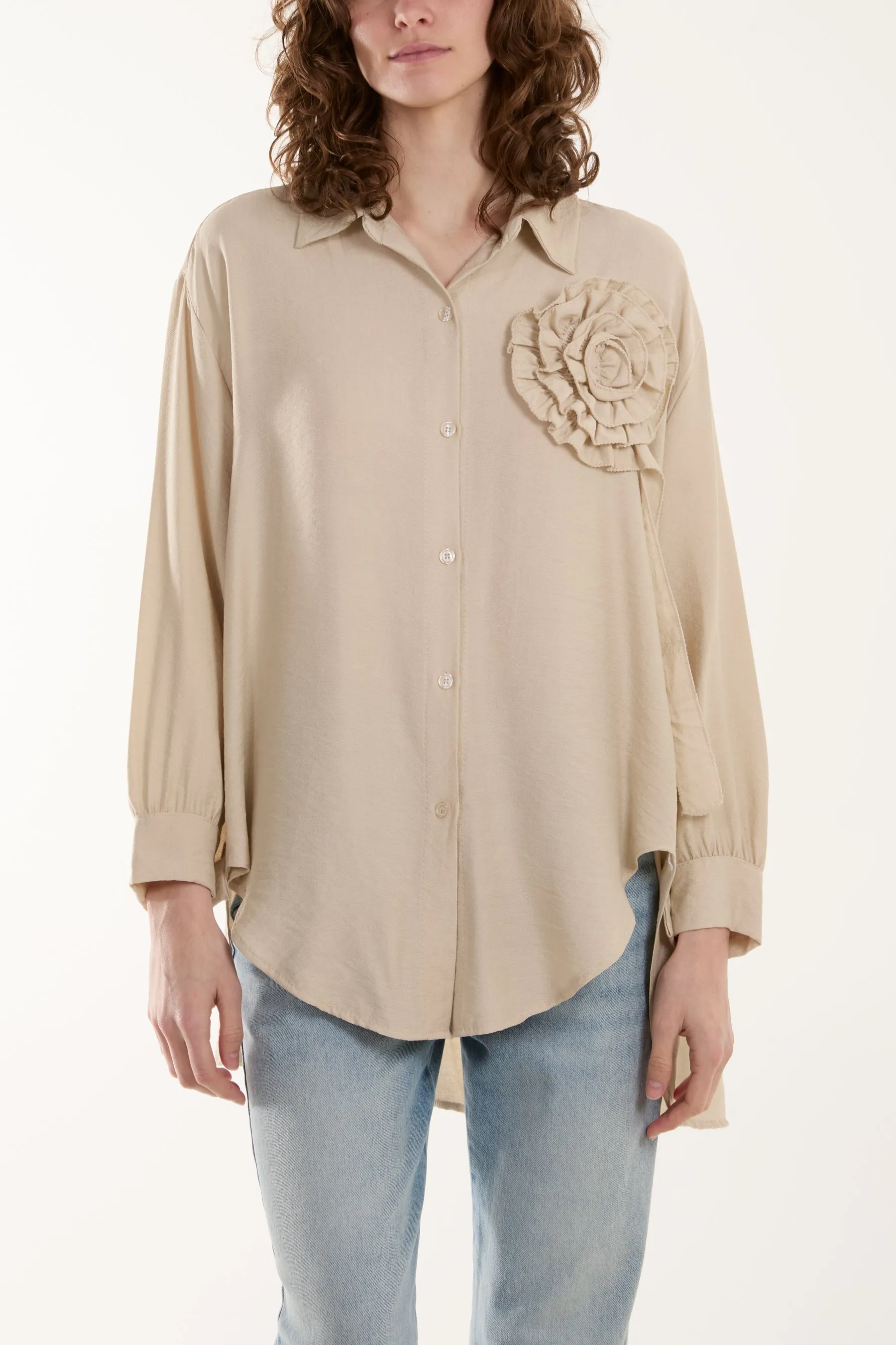 Large Ruffle Flower Shirt