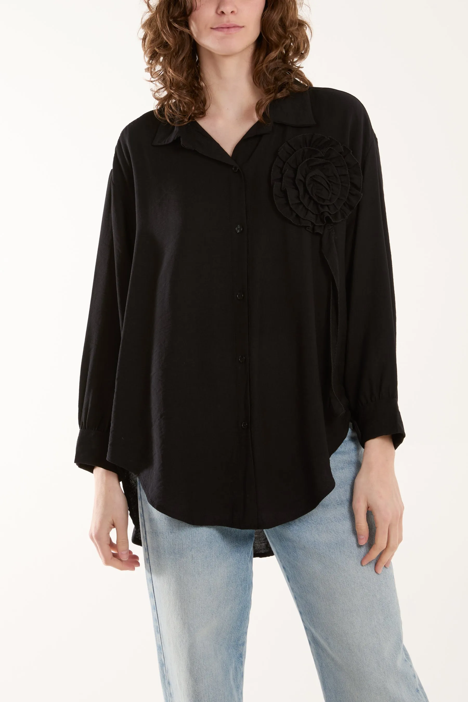 Large Ruffle Flower Shirt