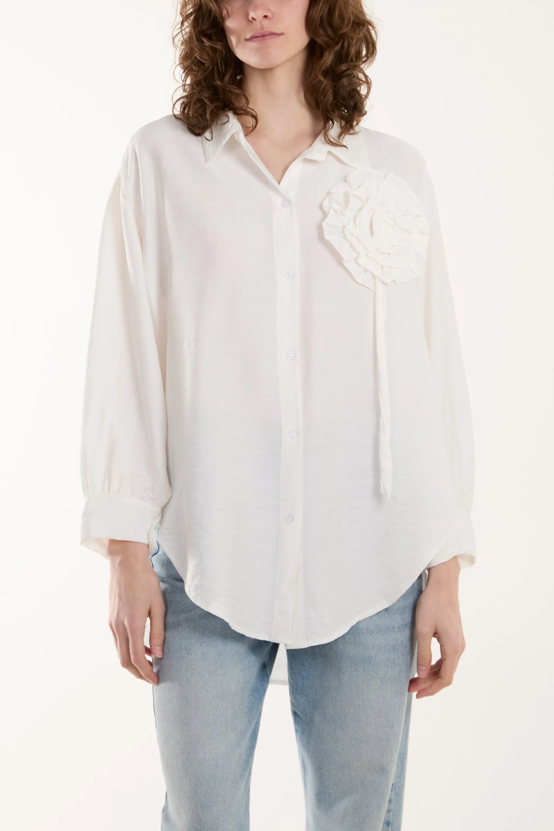 Large Ruffle Flower Shirt