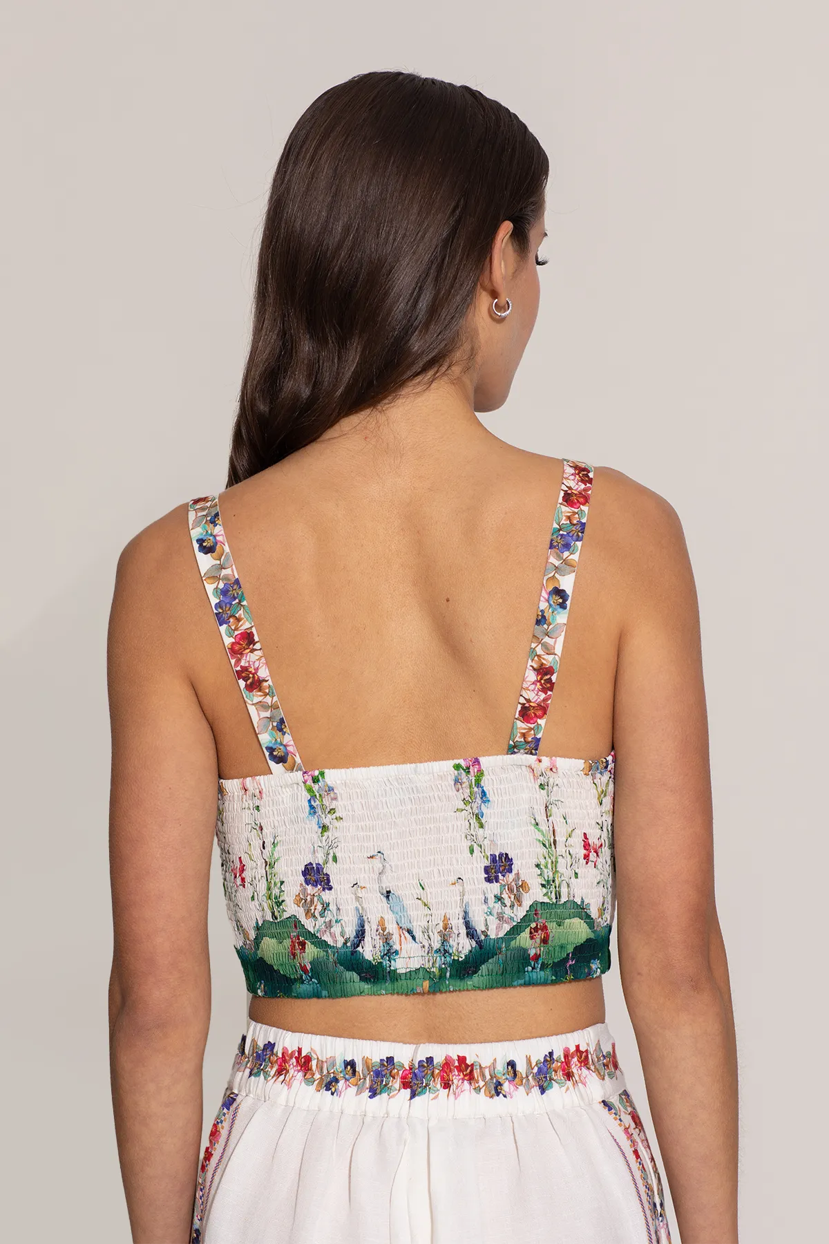 Layla ivory bustier and shorts