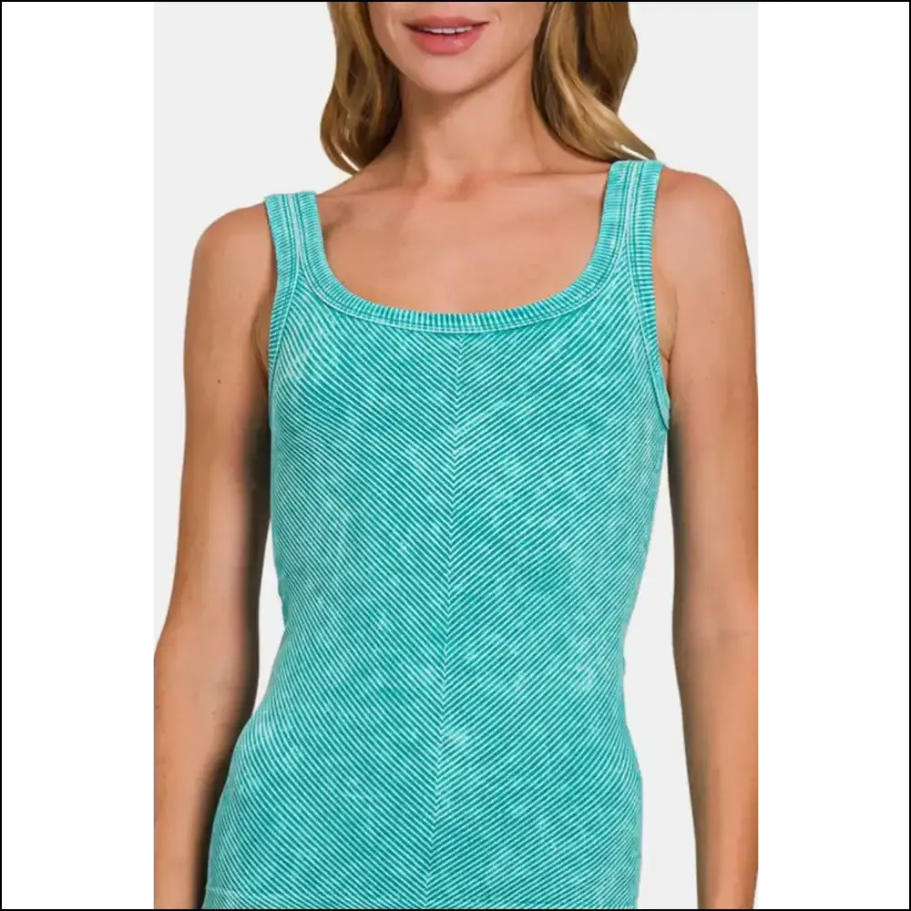 Life's too Short for Boring Tops: Get your Chic Ribbed Scoop Neck Now! 😄