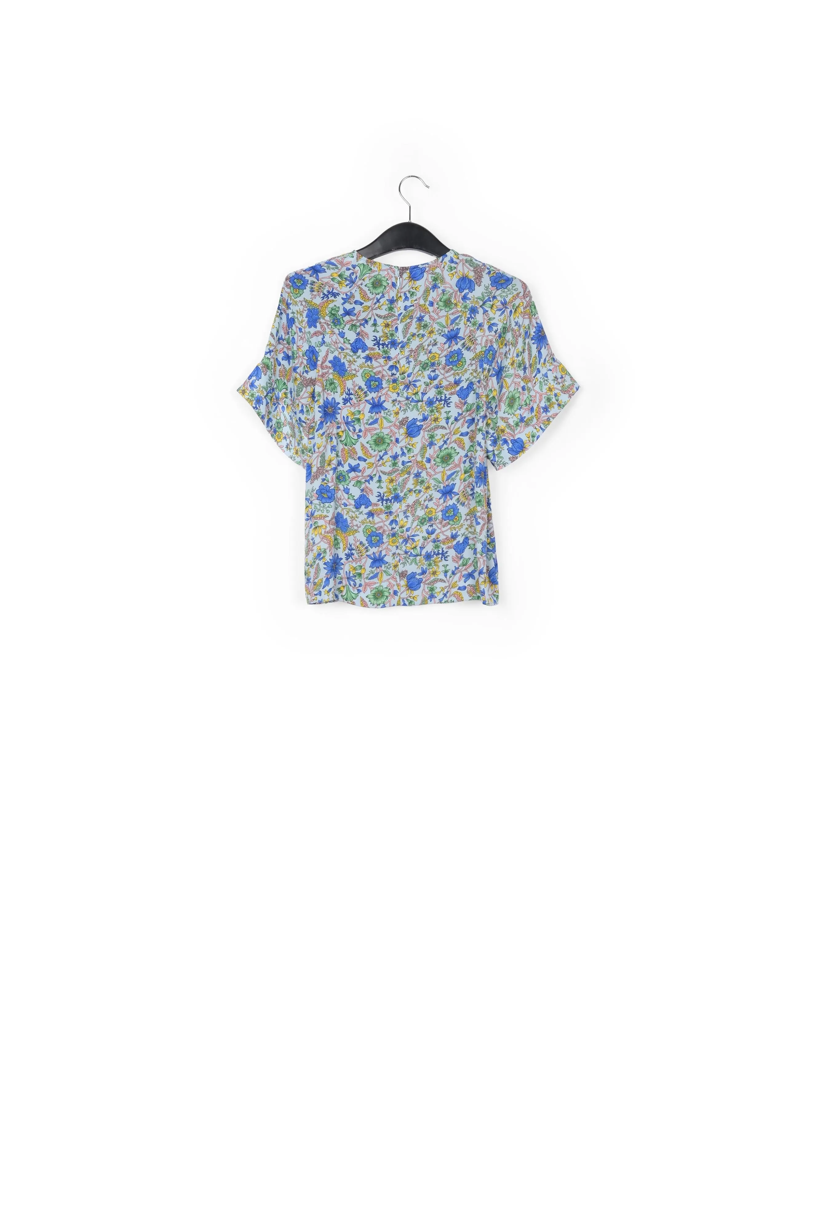 Light blue floral-print top