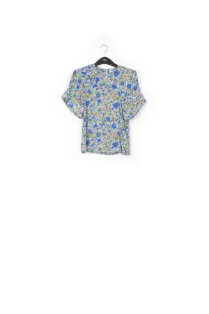 Light blue floral-print top