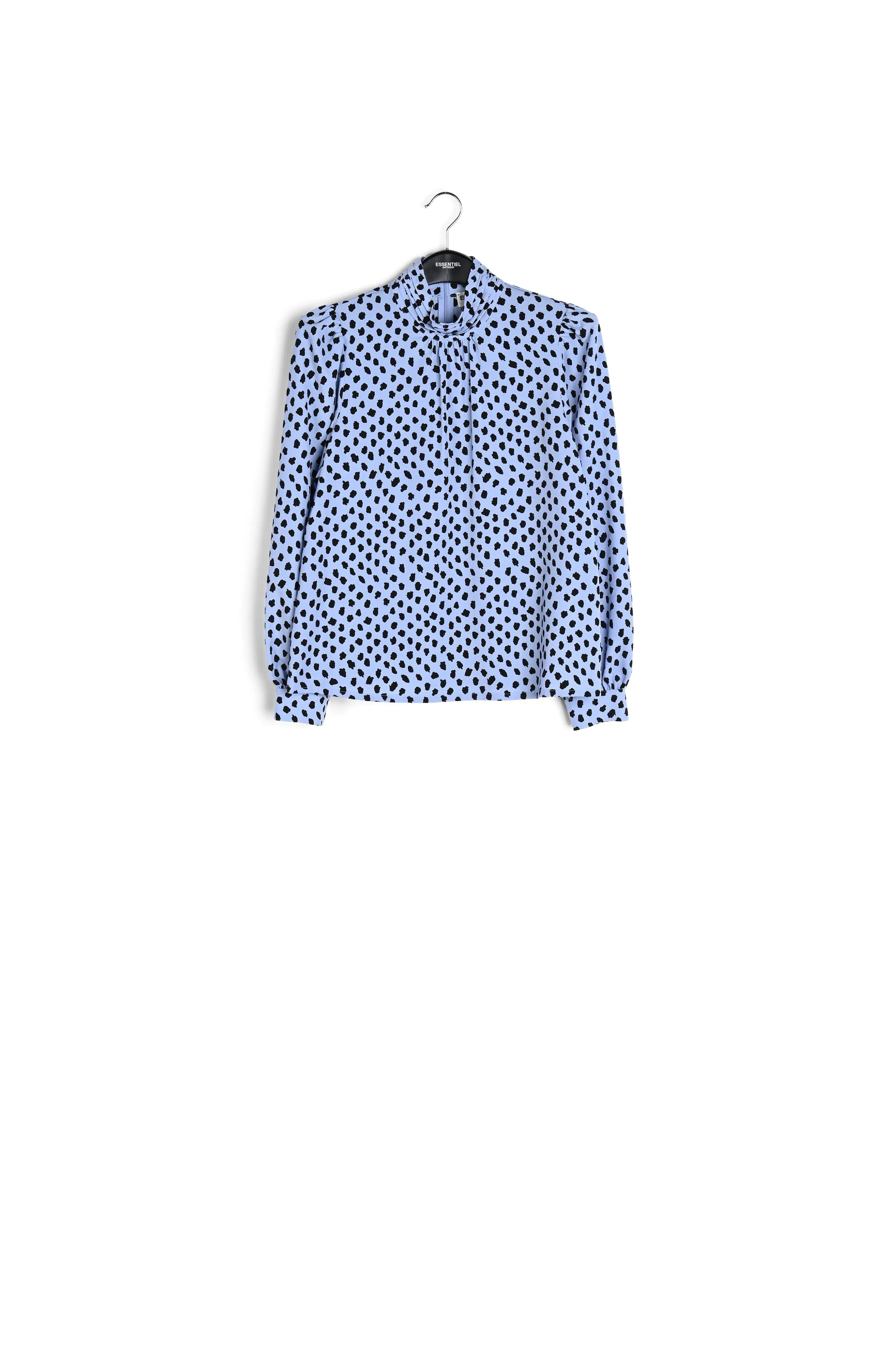 Light blue polka dot turtleneck top