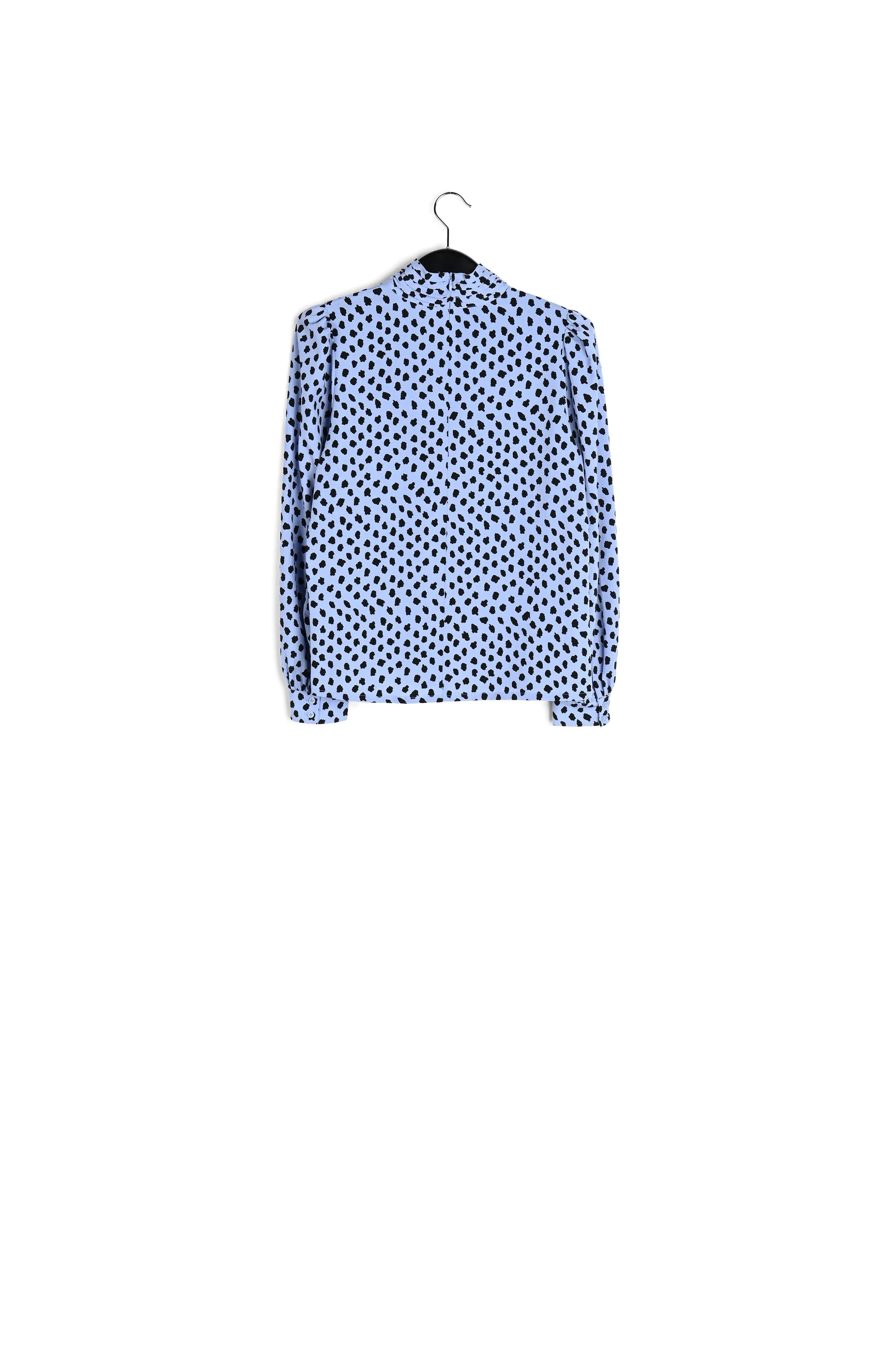 Light blue polka dot turtleneck top