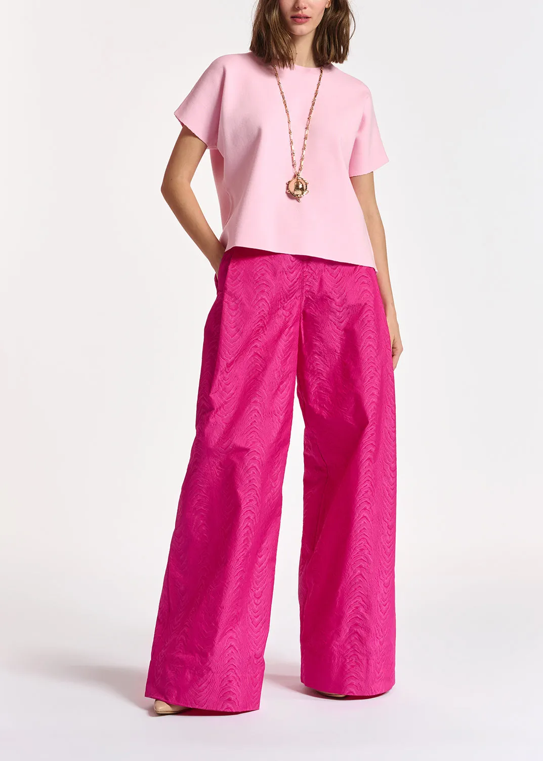 Light pink knitted top