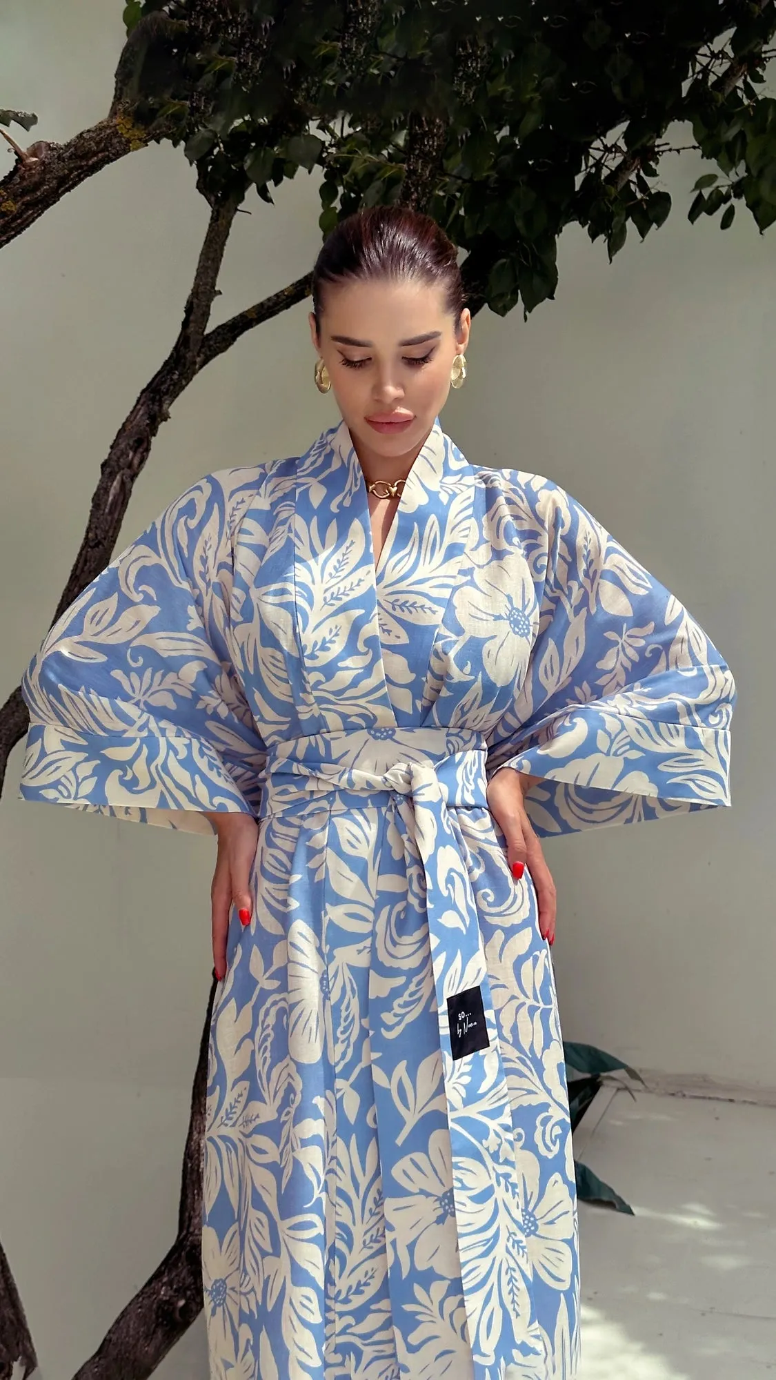 Linen Kimono Blue
