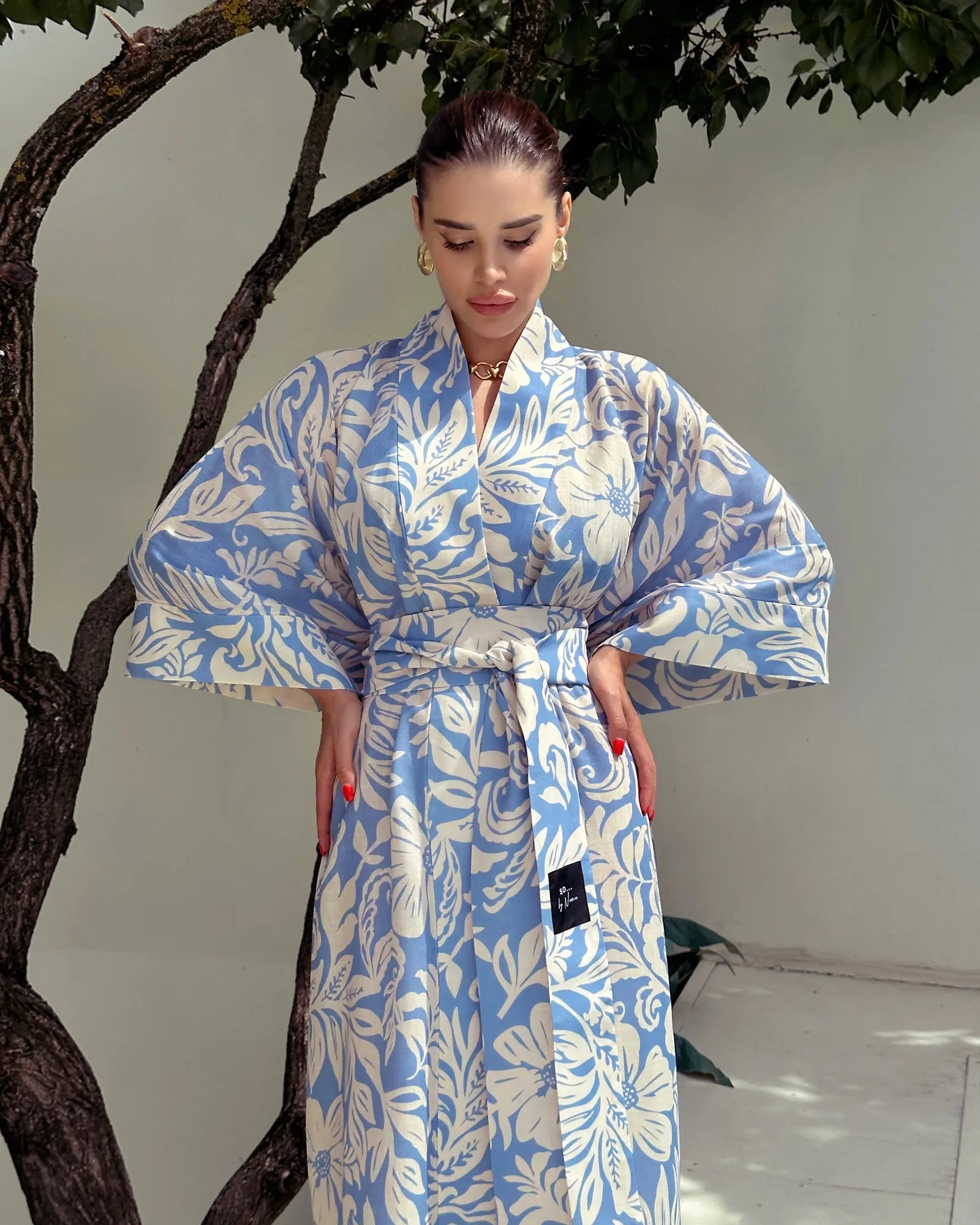 Linen Kimono Blue