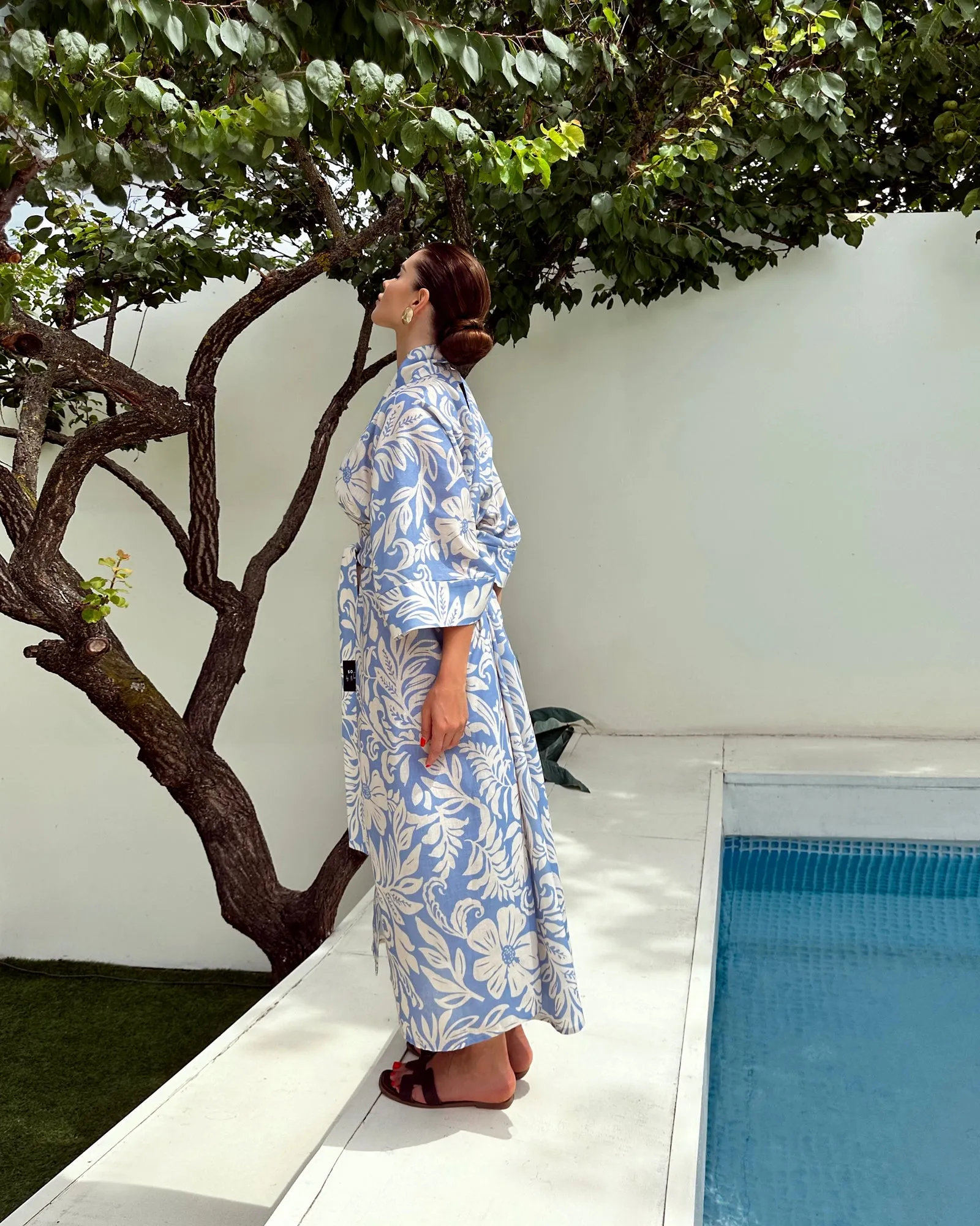 Linen Kimono Blue