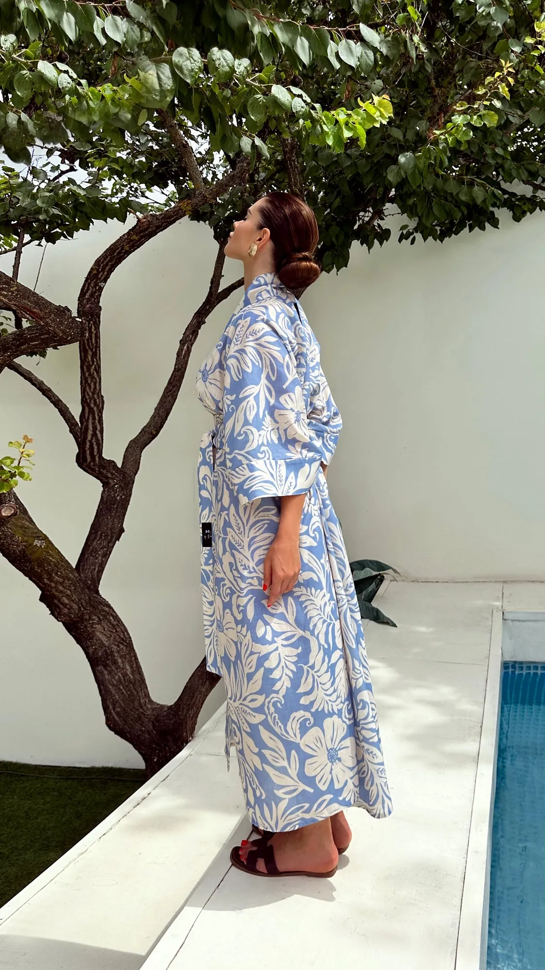 Linen Kimono Blue