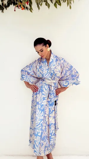 Linen Kimono Blue