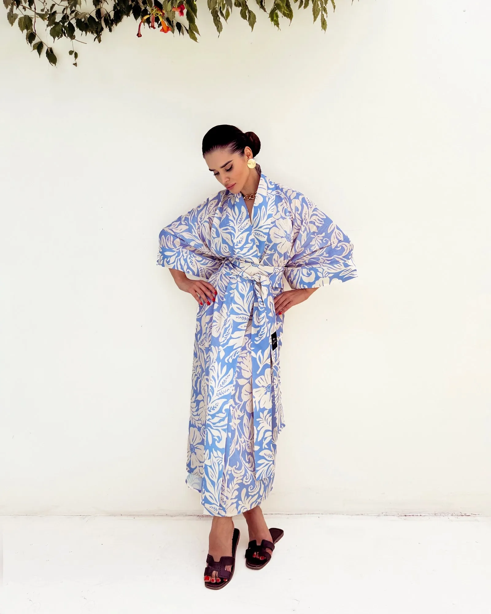Linen Kimono Blue