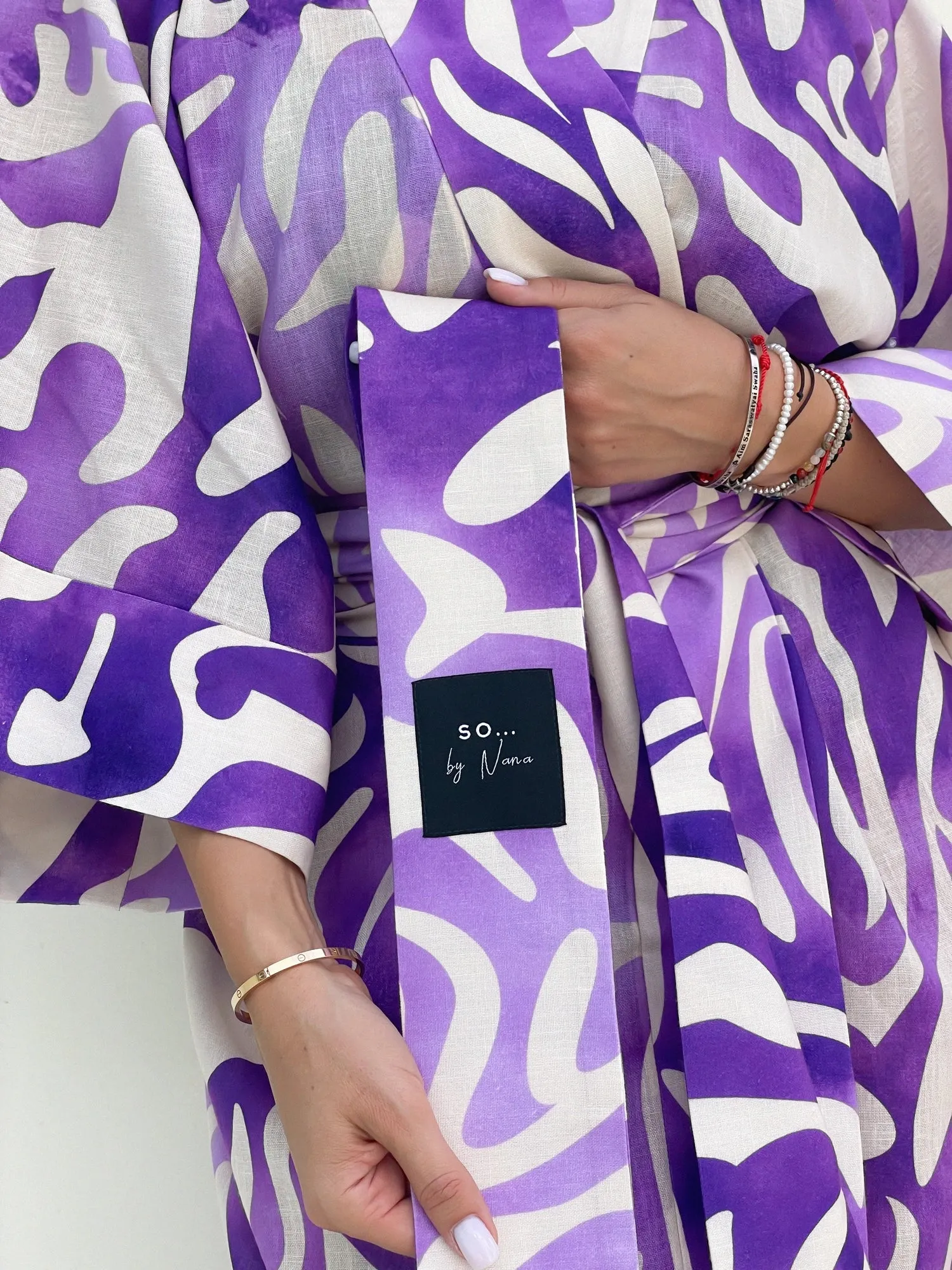 Linen Kimono Purple