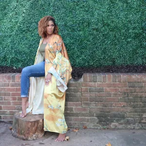 LIT | Luxury Japanese Kimono Robe (Open Front) | Floor Length Long Kimono