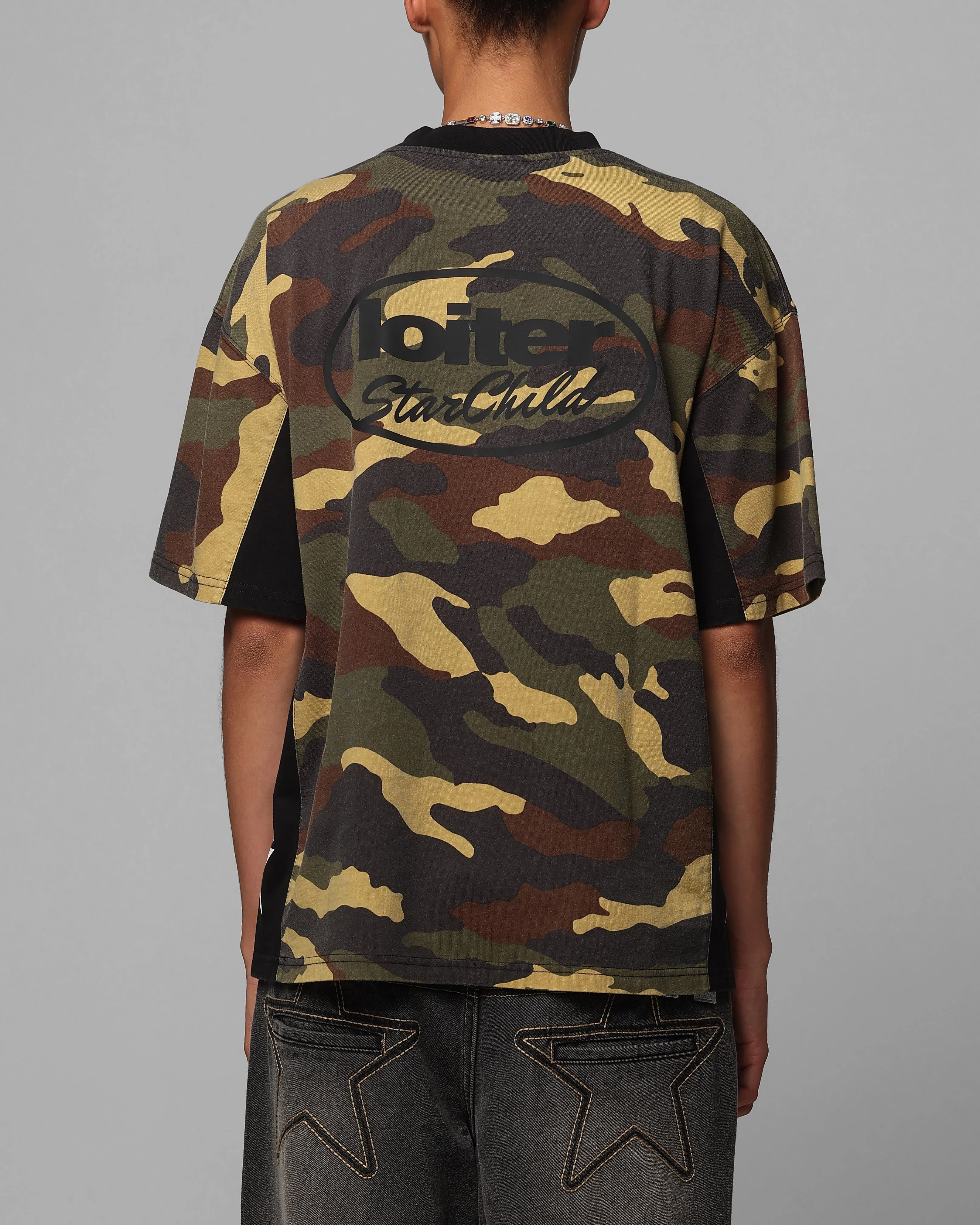 Loiter Star Child T-Shirt Woodland Camo