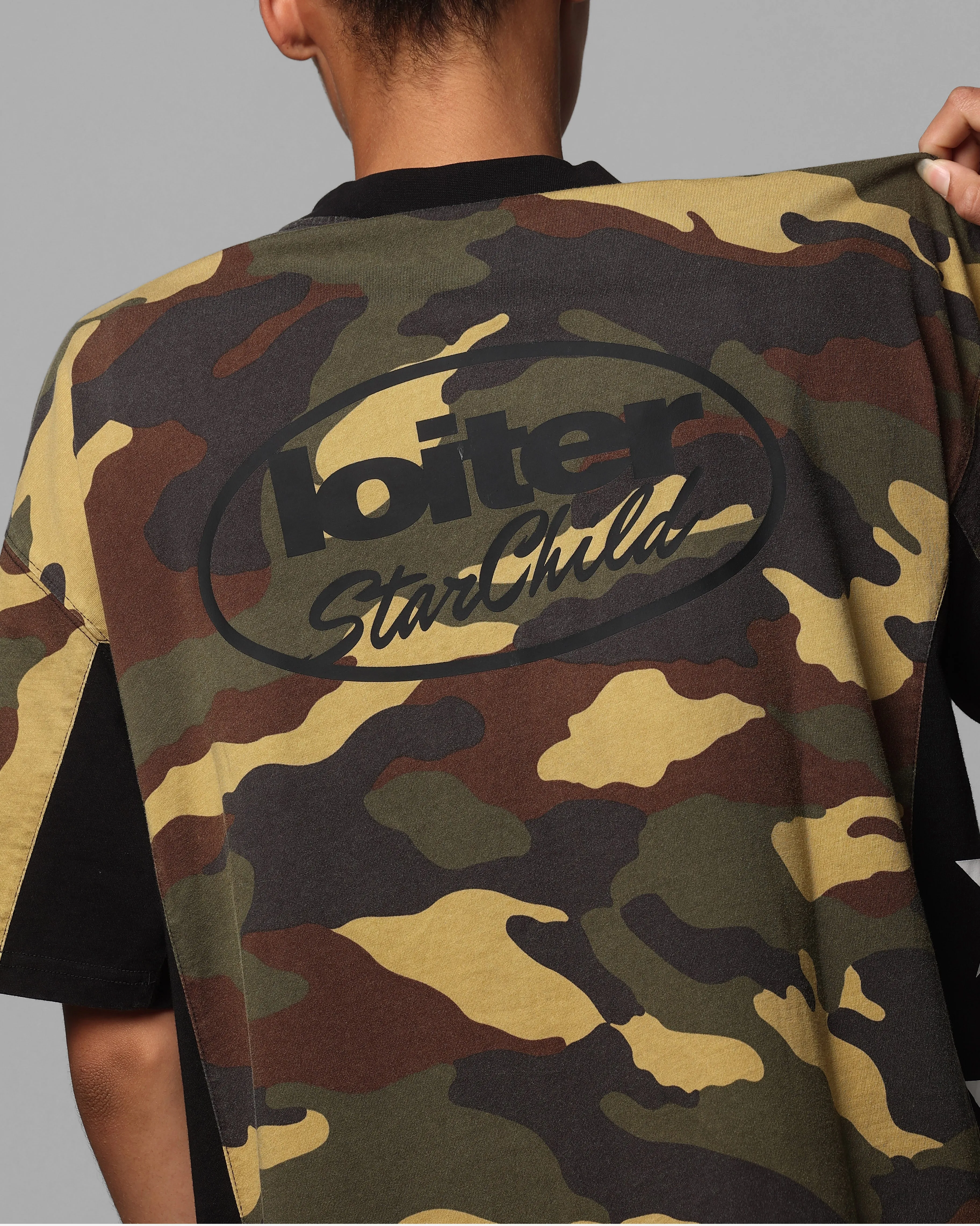 Loiter Star Child T-Shirt Woodland Camo