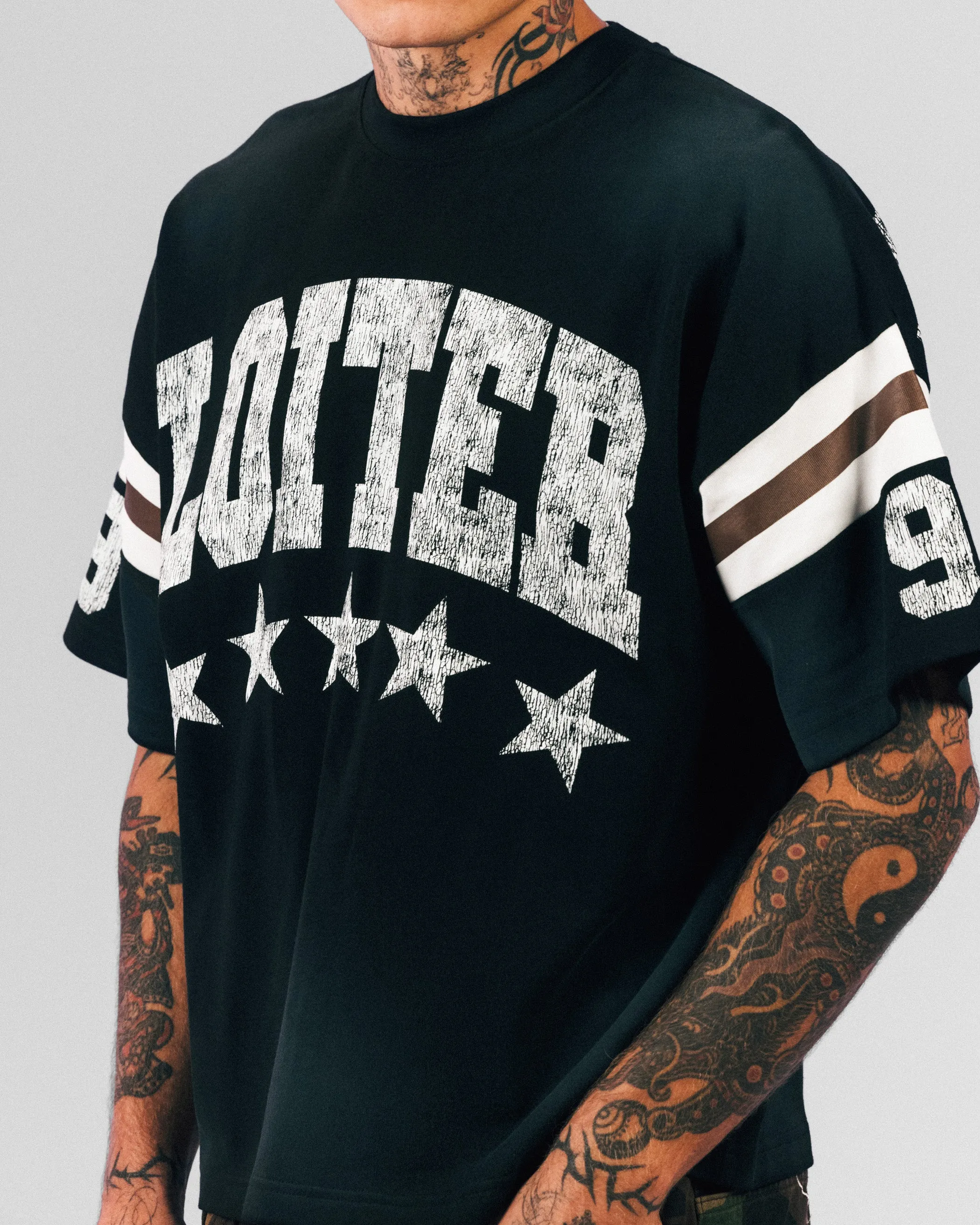 Loiter Star Jersey T-Shirt Black