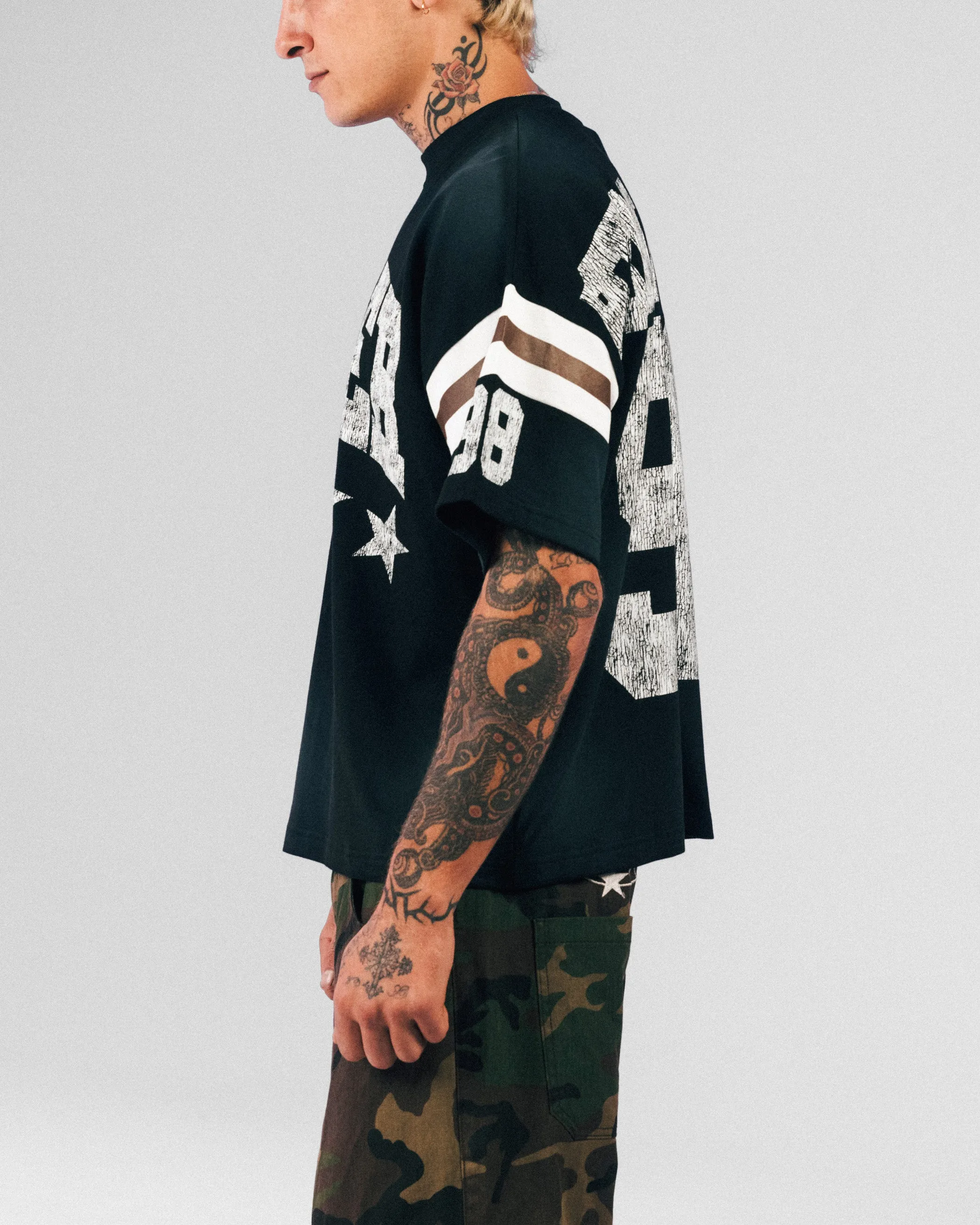 Loiter Star Jersey T-Shirt Black