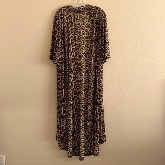 Long Leopard Kimono
