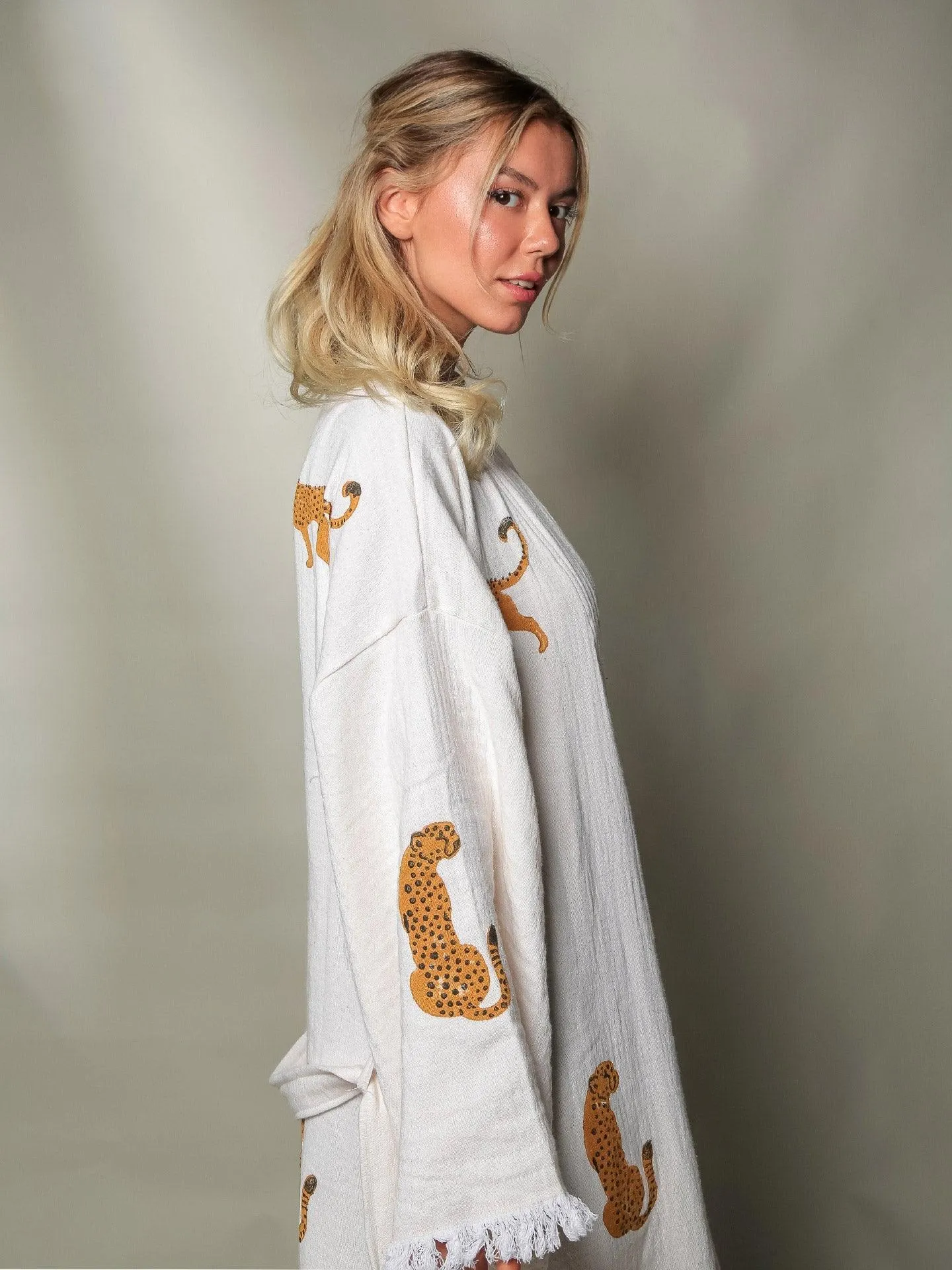 Long Leopard Robe