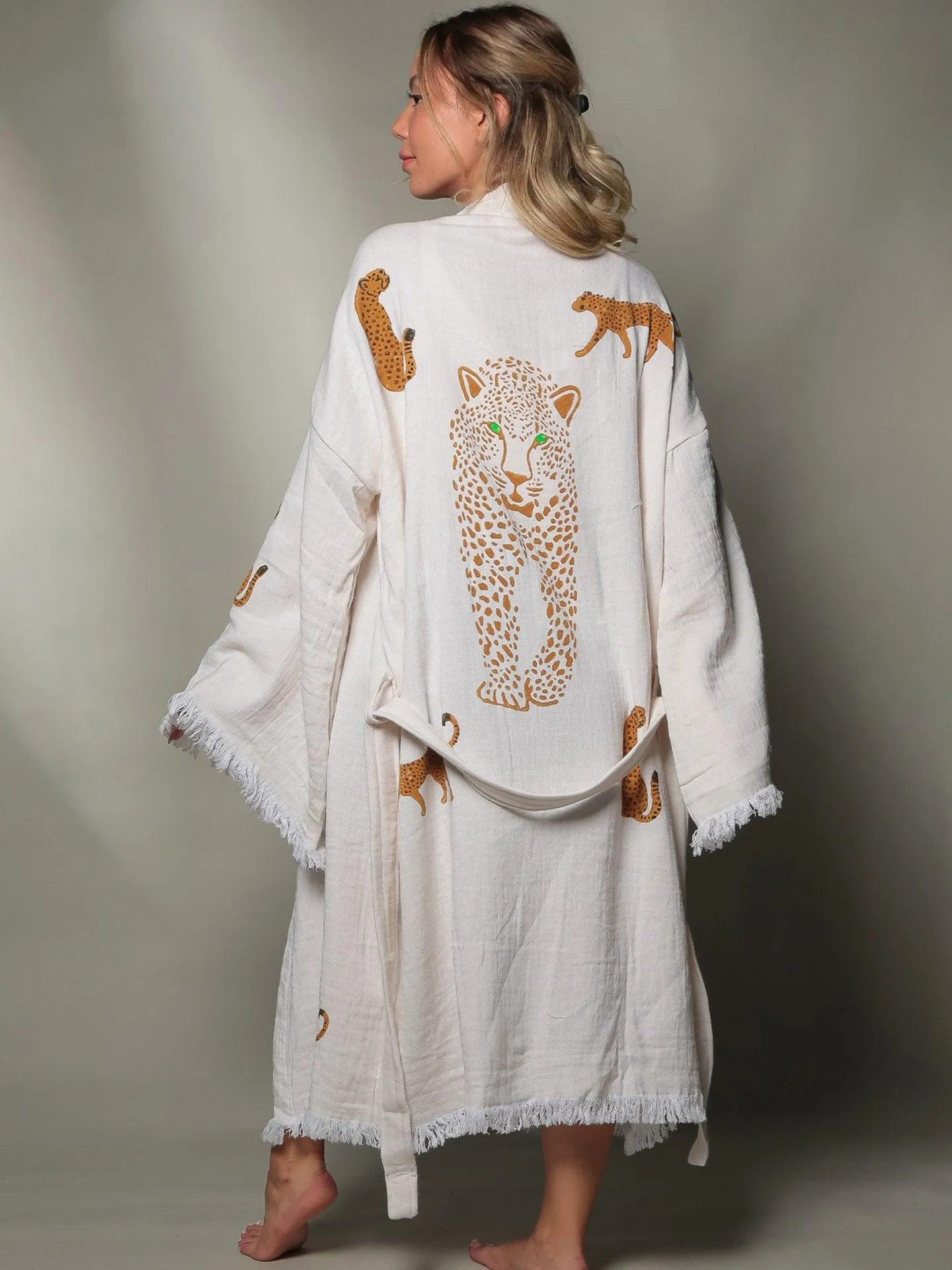 Long Leopard Robe