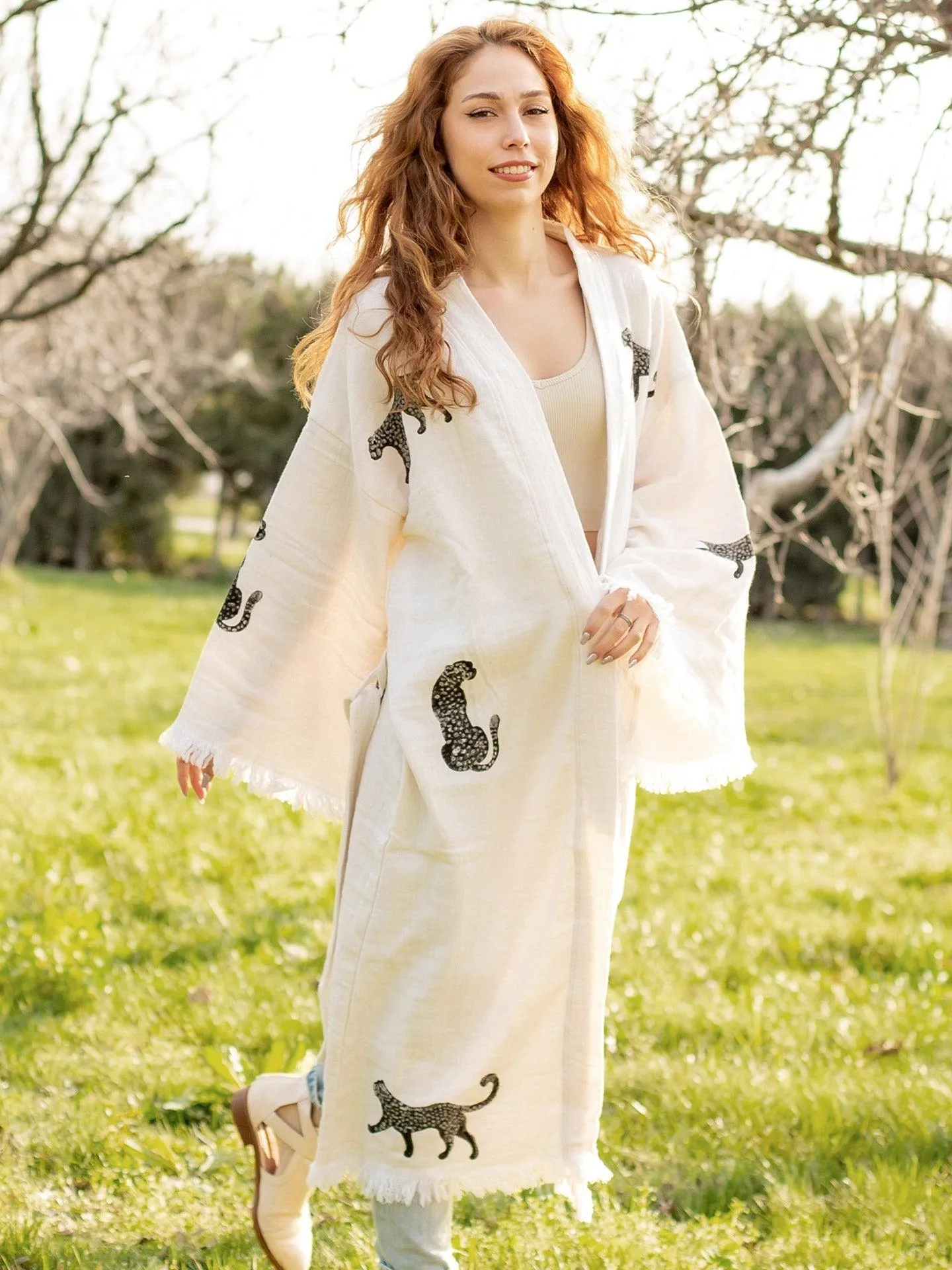 Long Leopard Robe