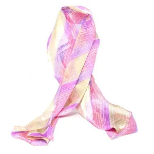 Long Scarf 60" x 13" Purple/Gold/Purple Design