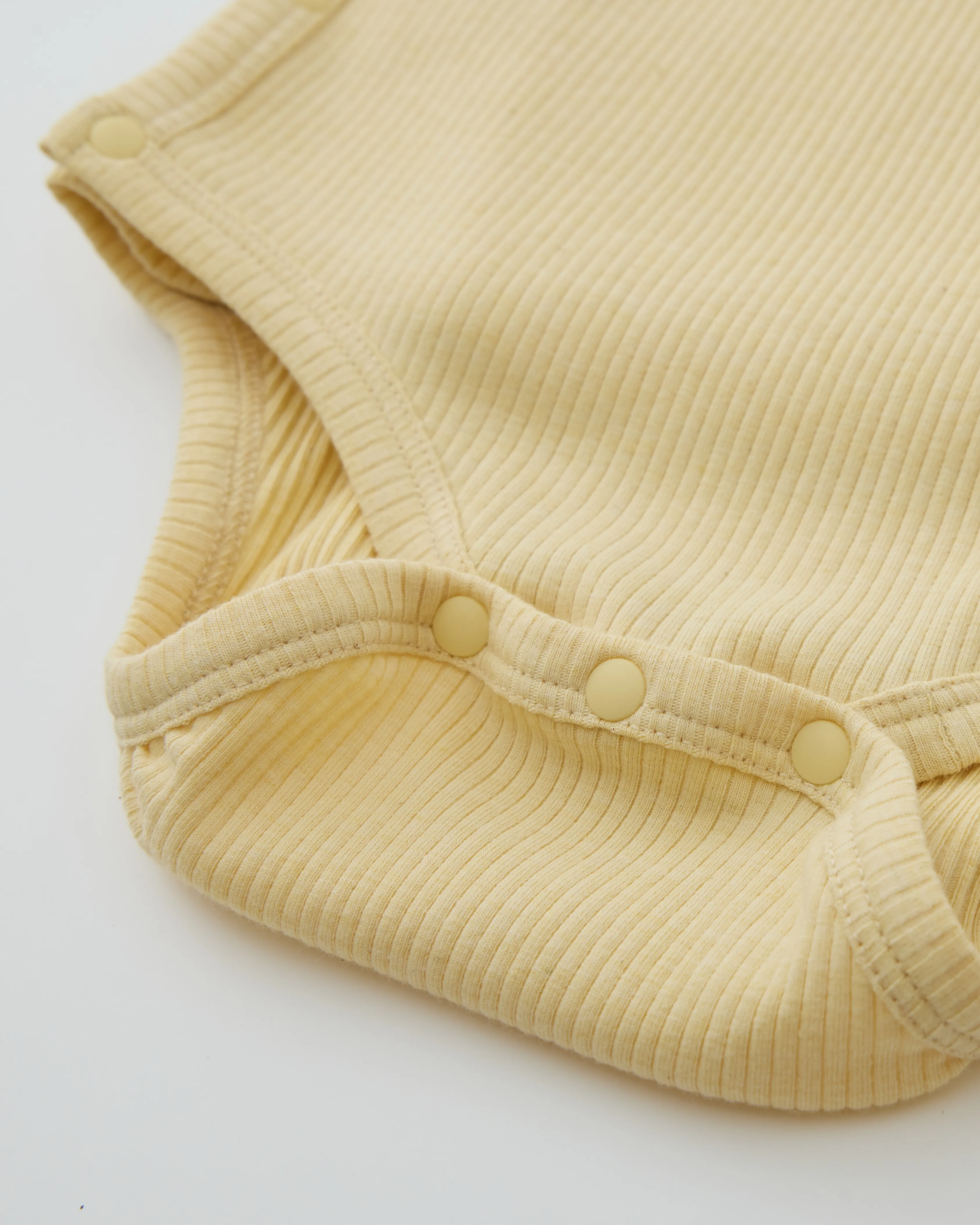 Long-sleeve Kimono Bodysuit - Yellow