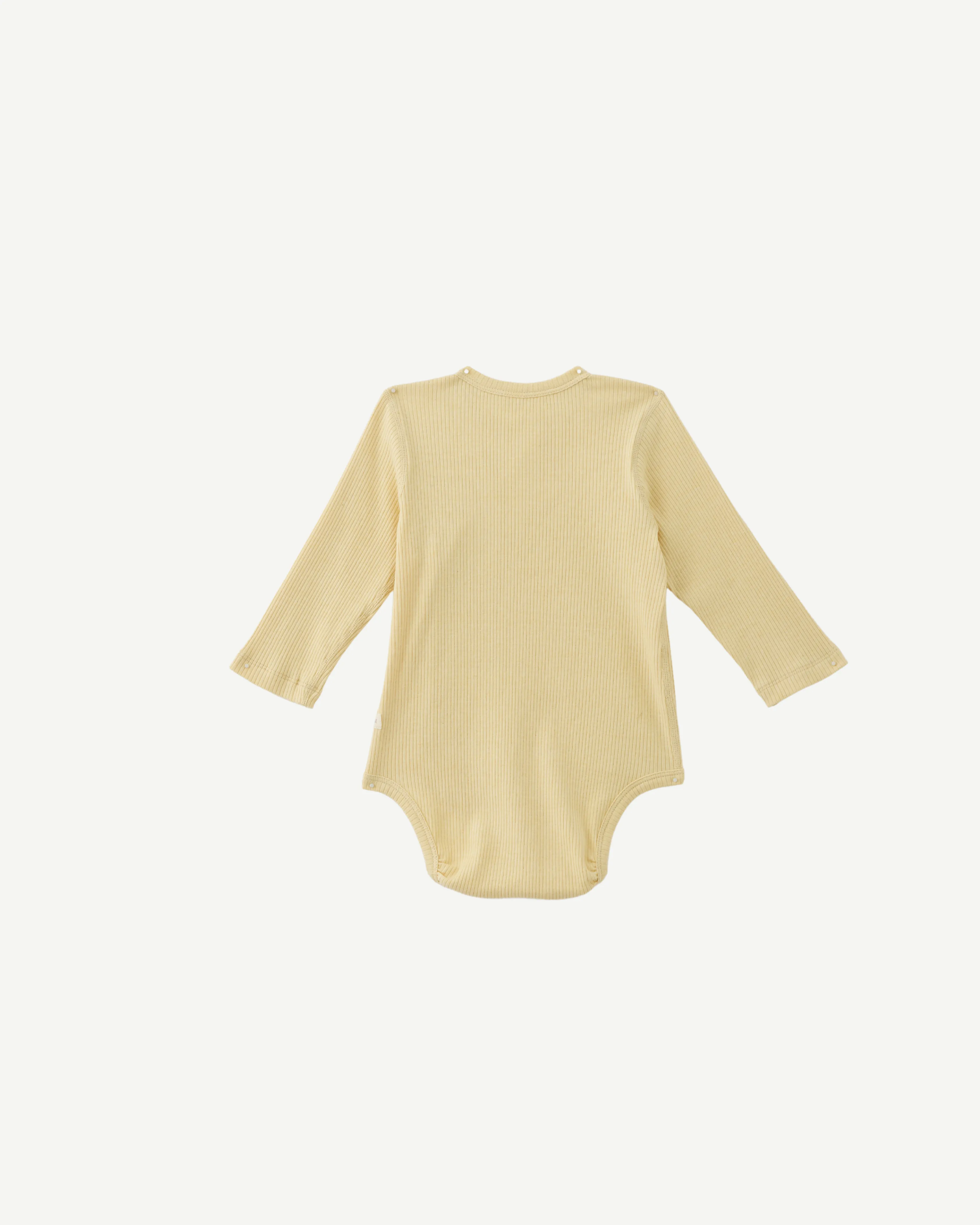 Long-sleeve Kimono Bodysuit - Yellow