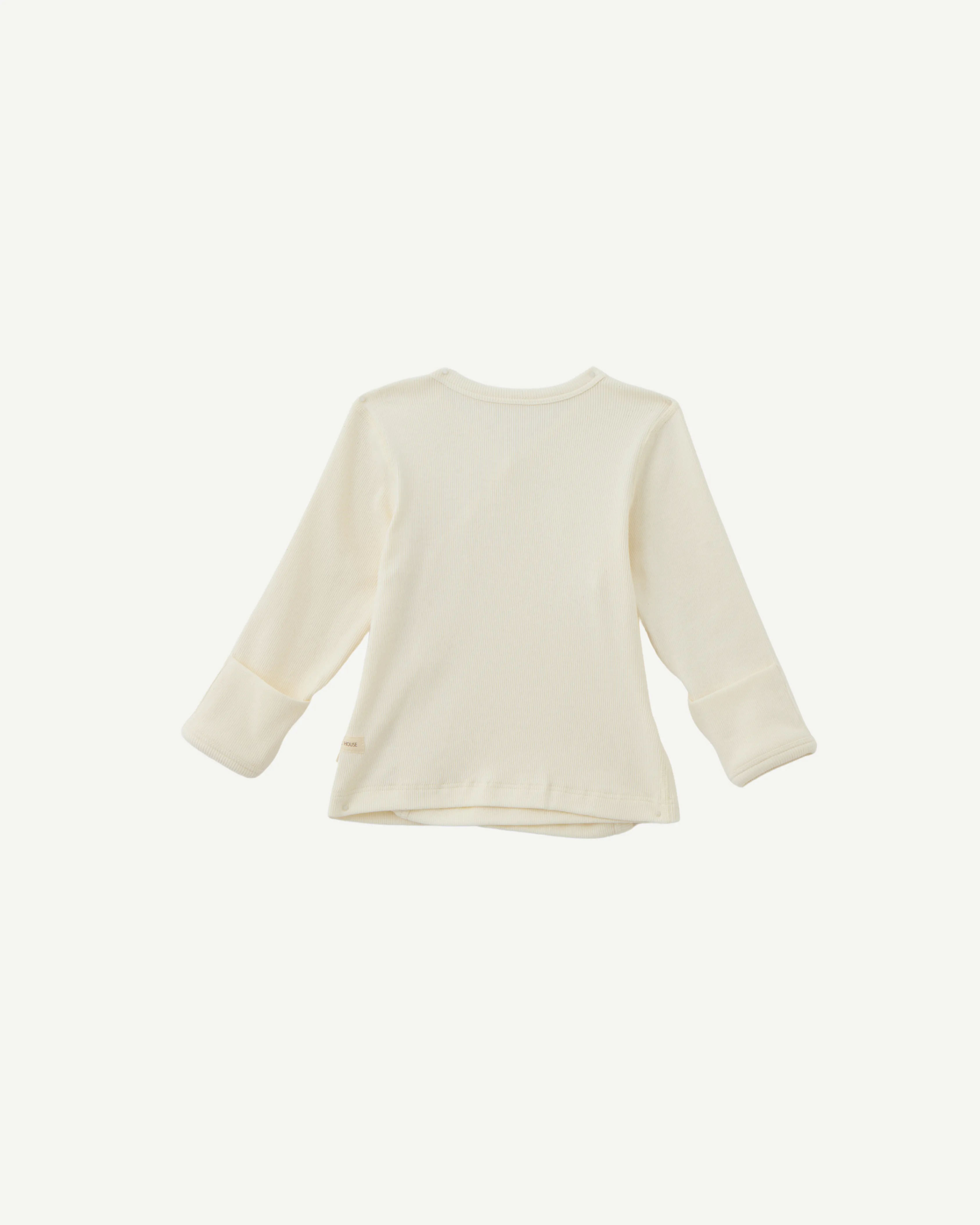 Long-sleeve Kimono Shirt - Pine Cone Print