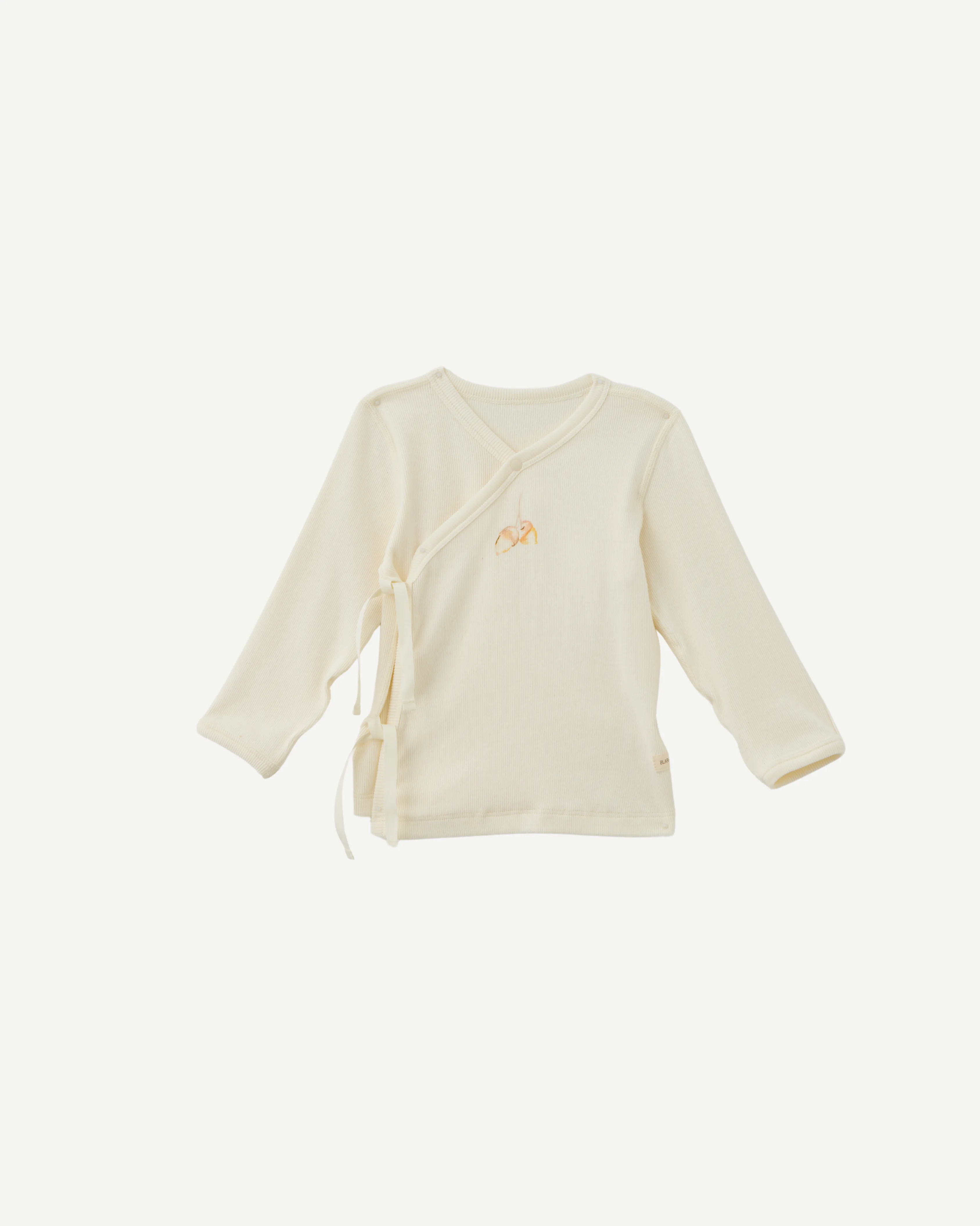 Long-sleeve Kimono Shirt - Pine Cone Print