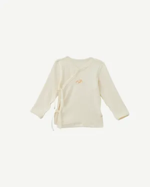Long-sleeve Kimono Shirt - Pine Cone Print