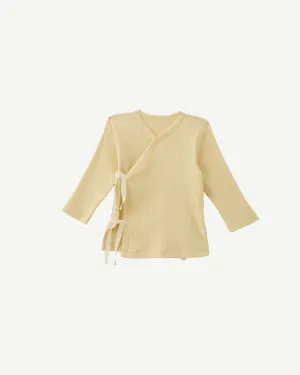Long-sleeve Kimono Shirt - Yellow