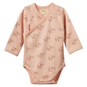 L/S Kimono Bodysuit - Elephant Rose Dust