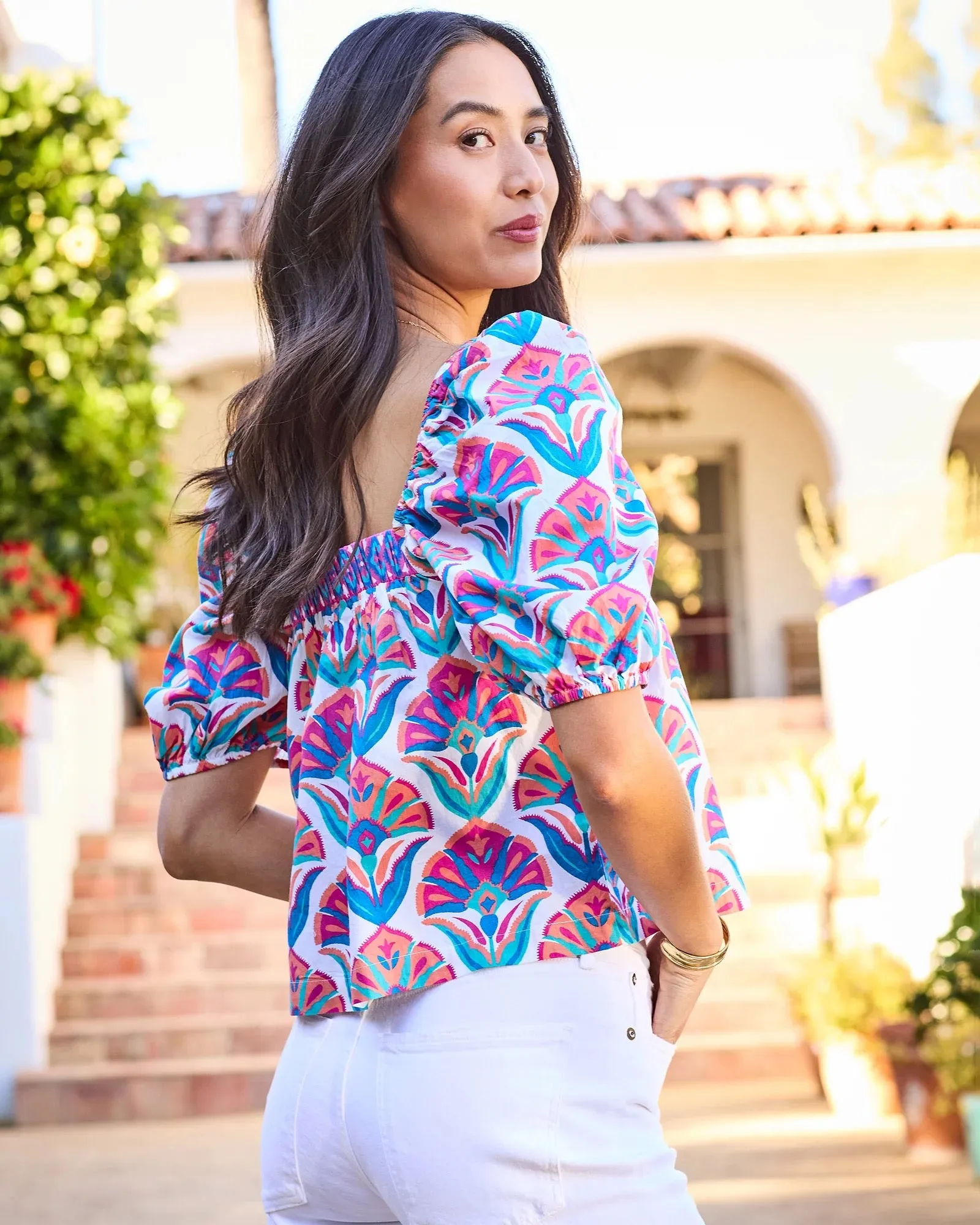 Margot Geo Floral Blouse