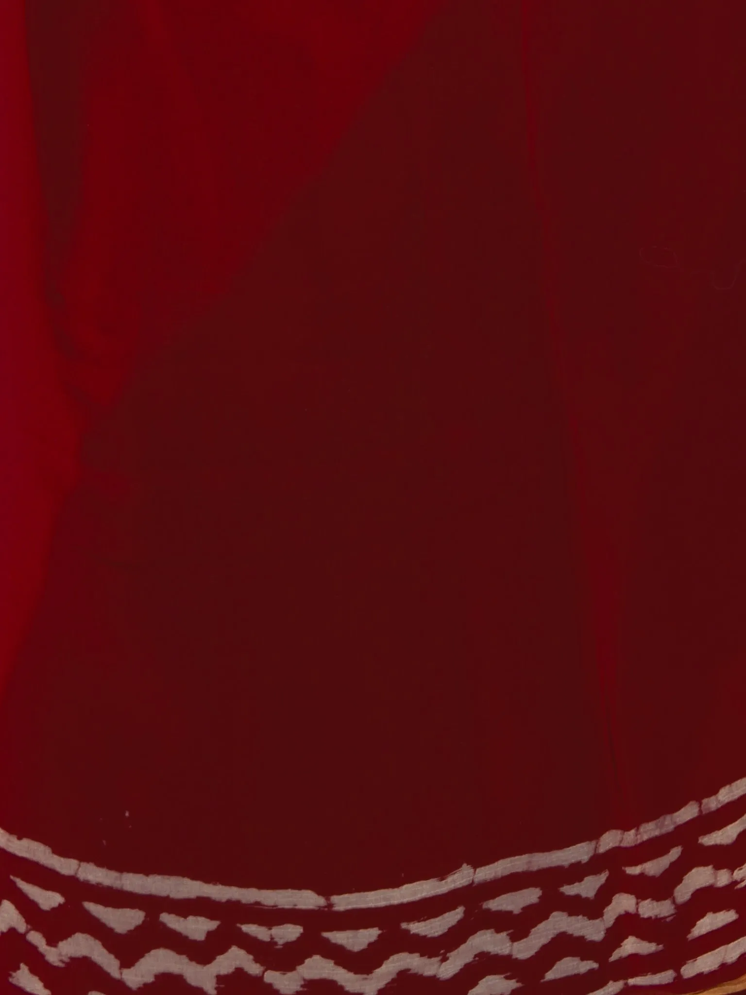 Maroon Ivory Hand Block Printed Chiffon Saree - S031702338