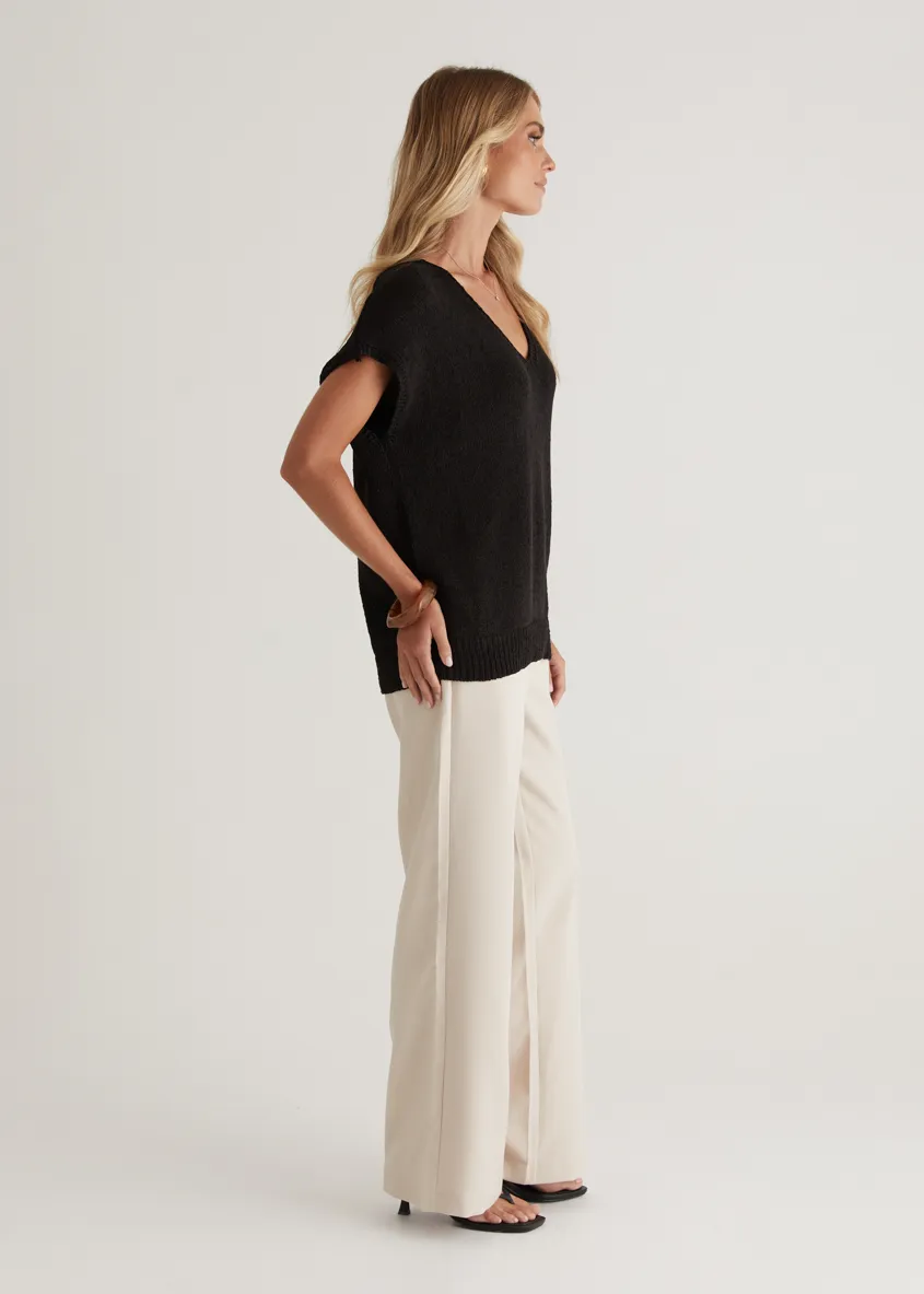 Melrose Knit Top - Black