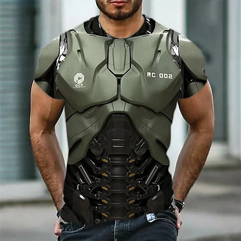 Men's 3D Hip Hop O-neck Oversized Tee