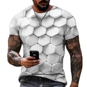 Men's 3D Hip Hop O-neck Oversized Tee