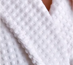 Metz Luxury Bathrobe – Cotton Jacquard Hotel Bathrobe with Waffle Weave