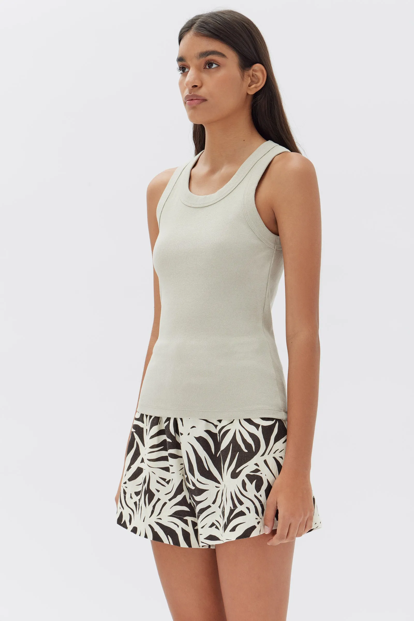 Miana Rib Tank Bisque