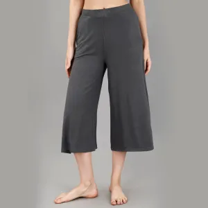 Mid Rise Flared Lounge Culottes 3/4 Length with Pockets