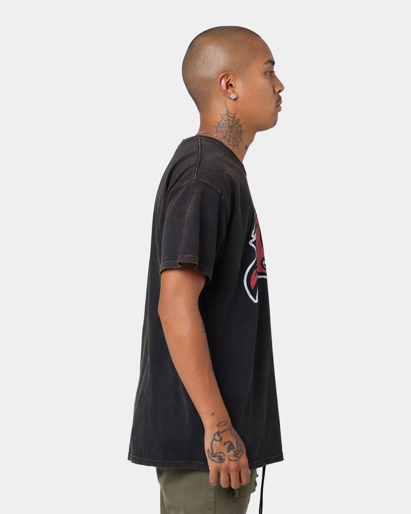 Mitchell and Ness Tampa Bay Buccaneers Oversized Extra Large Logo T-Shirt Vintage Black