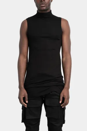 Mock neck ribbed tank top