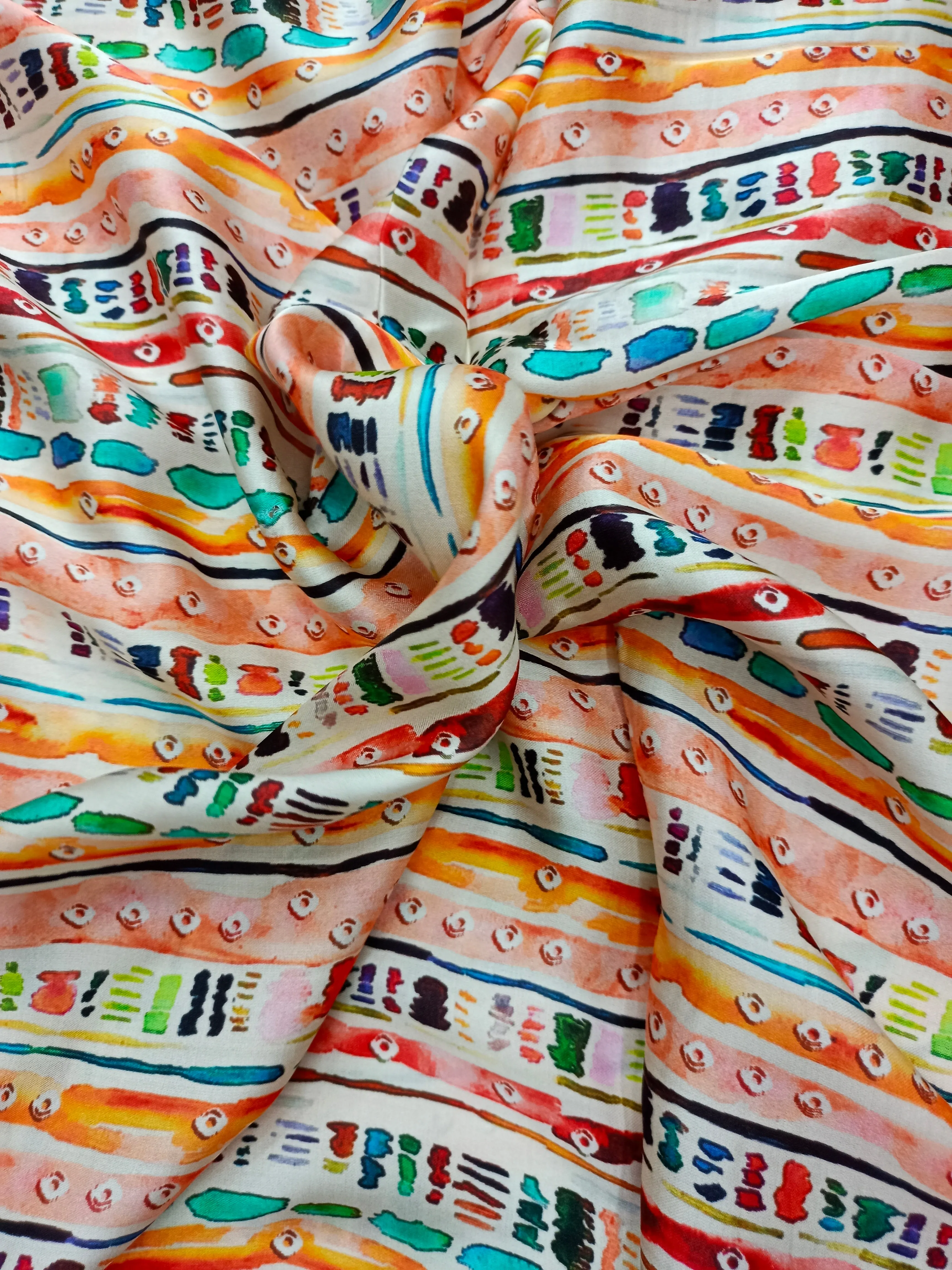 Modal Satin Soft Muslin Digital Printed Fabrics