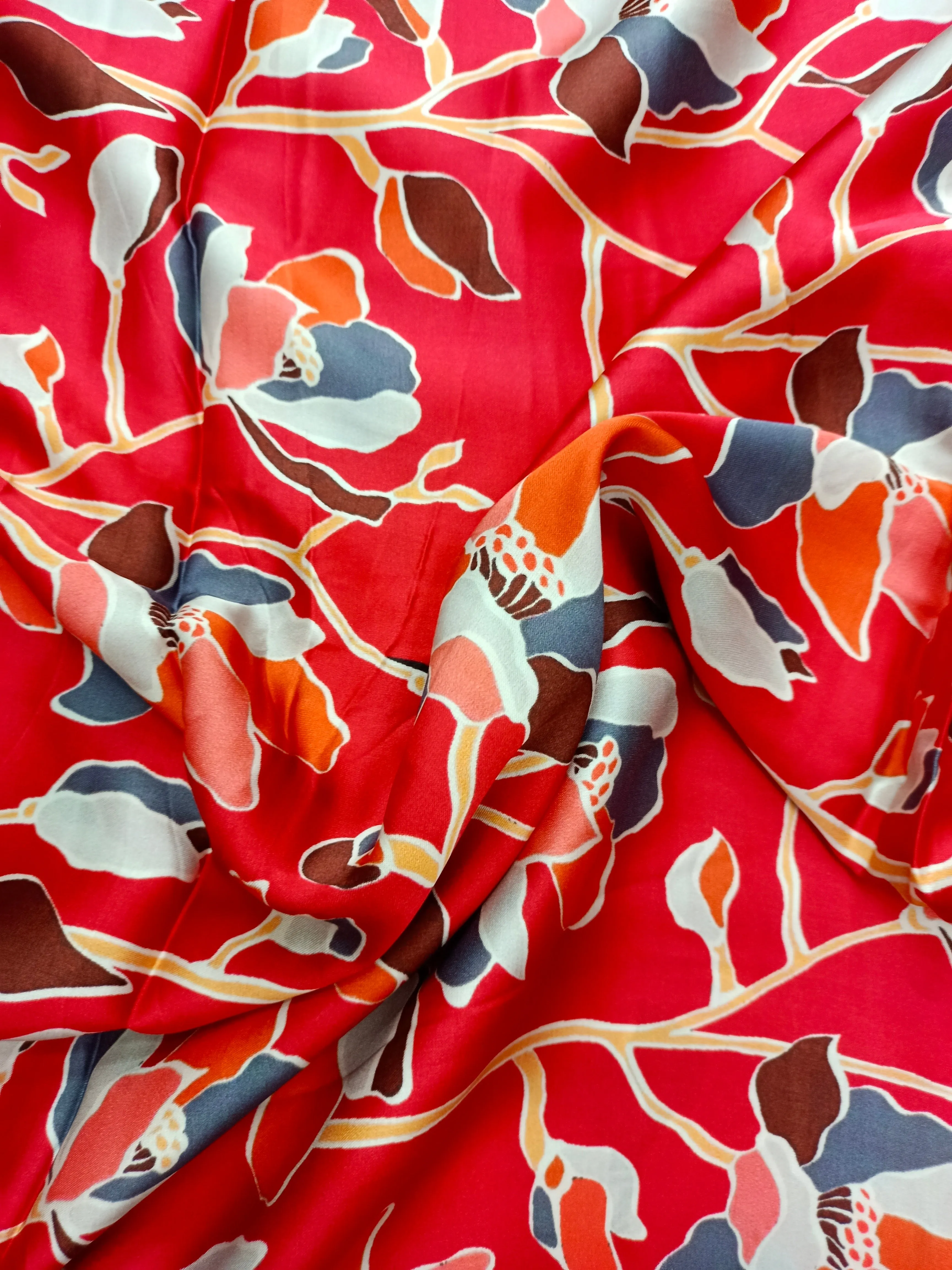 Modal Satin Soft Muslin Digital Printed Fabrics